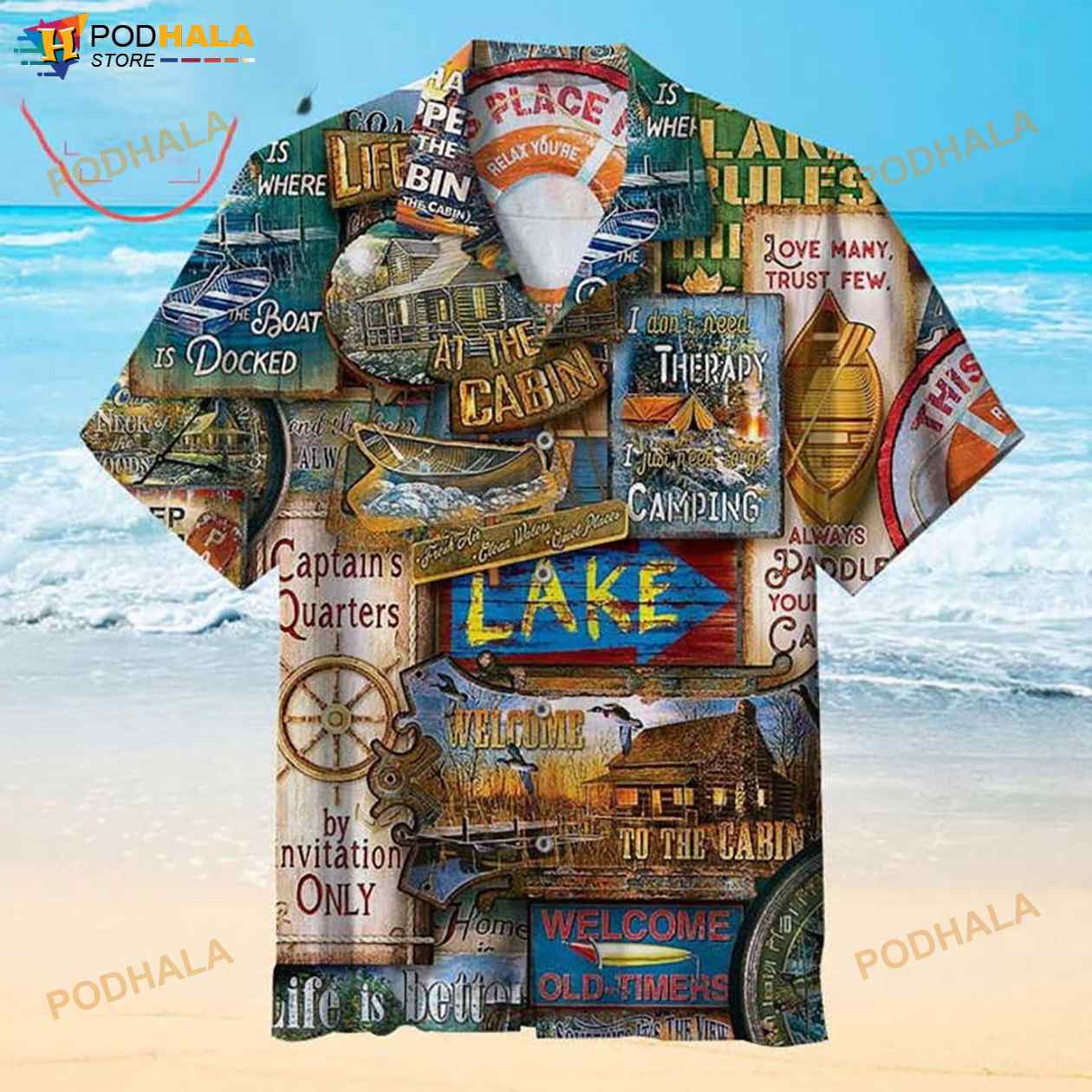 Off To The Lakehouse 3D Funny Hawaiian Shirt Off To The Lakehouse 3D Funny Hawaiian Shirt