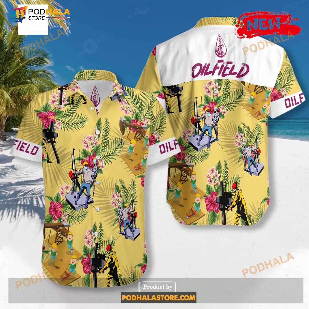 Oilfield Man Tropical Summer Funny Hawaiian Shirt Oilfield Man Tropical Summer Funny Hawaiian Shirt