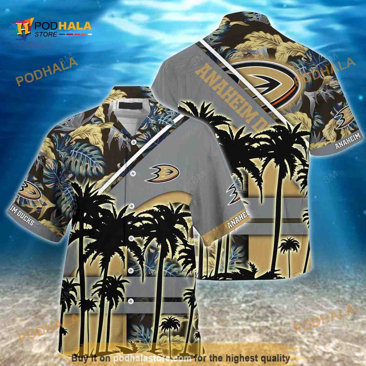 Palm Island Anaheim Ducks Funny Hawaiian Shirt Palm Island Anaheim Ducks Funny Hawaiian Shirt
