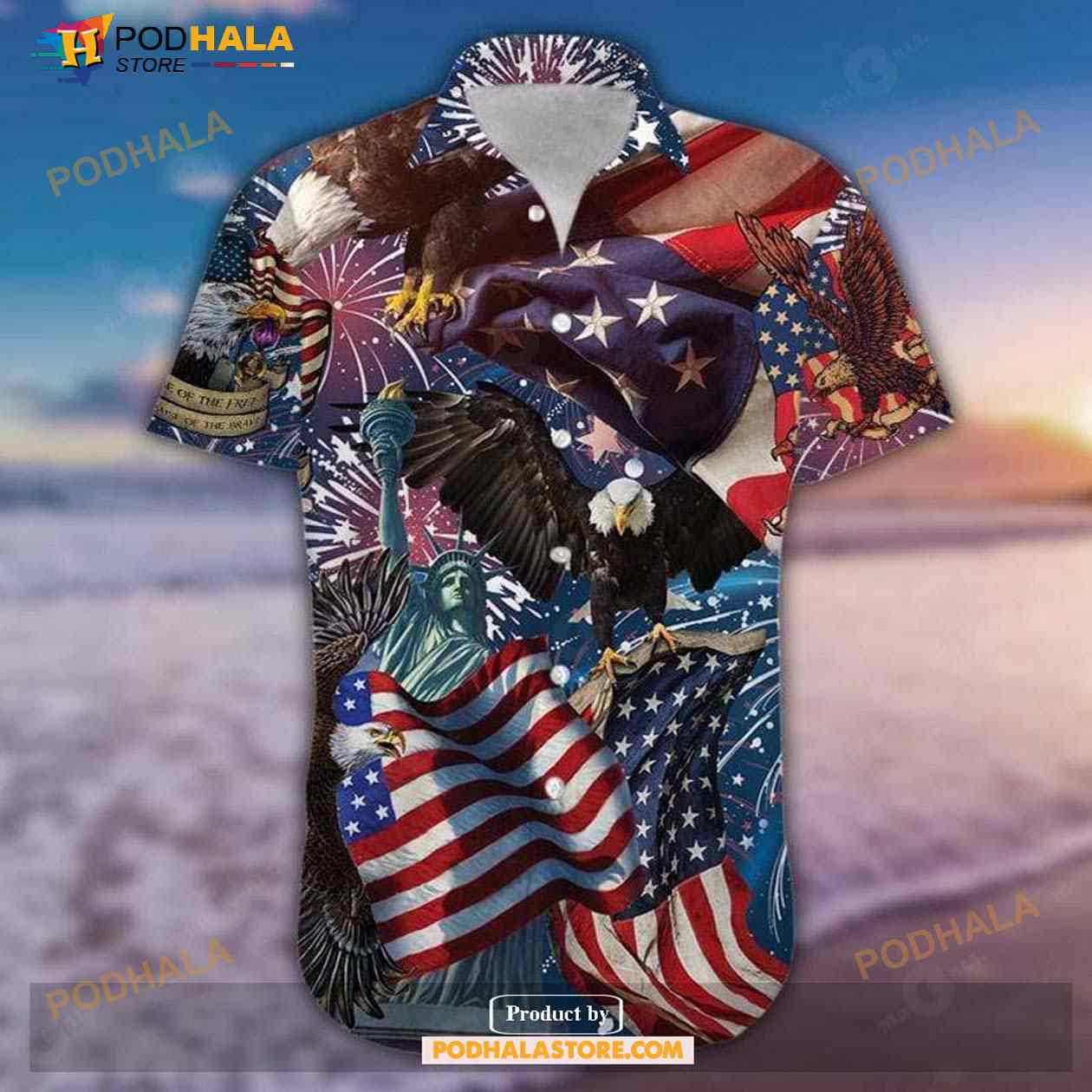 Patriot 4th Of July American Flag Eagle Independence Day Funny Hawaiian Shirt Patriot 4th Of July American Flag Eagle Independence Day Funny Hawaiian Shirt