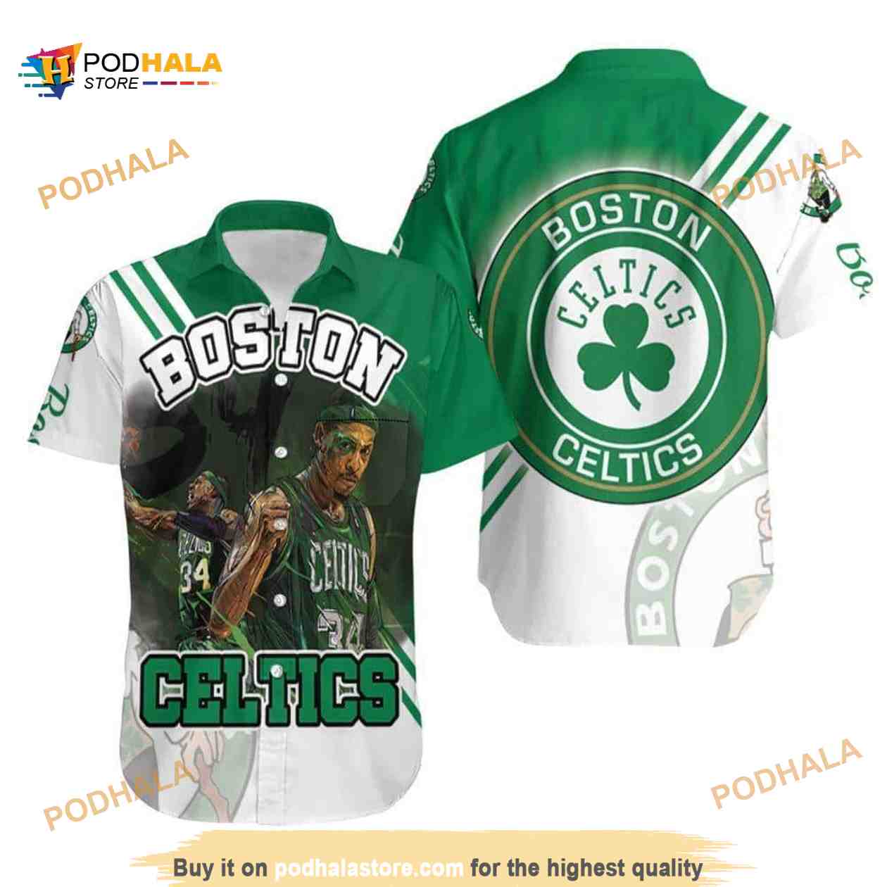 Paul Pierce 34 Boston Celtics Funny Hawaiian Shirt Paul Pierce 34 Boston Celtics Funny Hawaiian Shirt