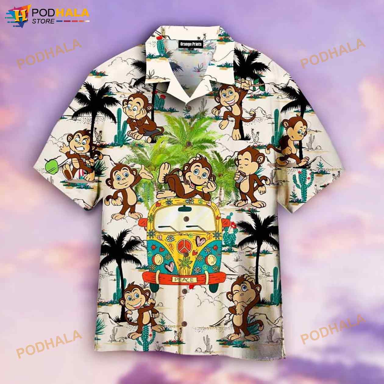 Peace Hippie Bus For Peace Lovers Aloha 3D Funny Hawaiian Shirt Peace Hippie Bus For Peace Lovers Aloha 3D Funny Hawaiian Shirt