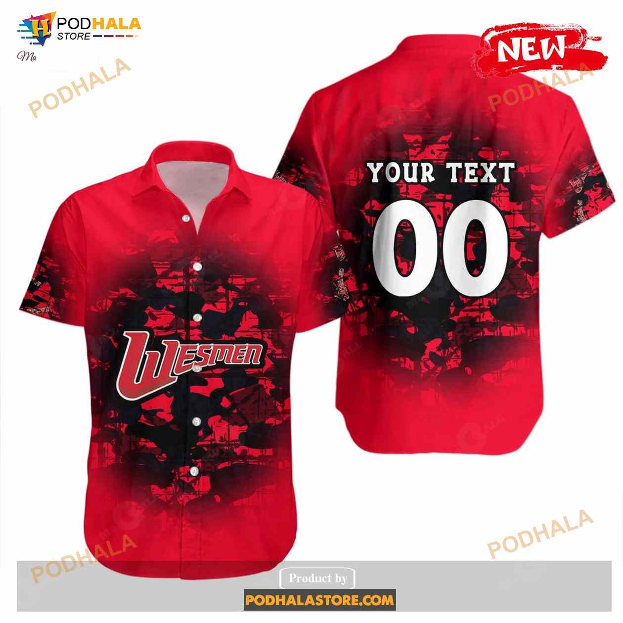 Personalized Winnipeg Wesmen NCAA Camouflage Vintage Funny Hawaiian Shirt Personalized Winnipeg Wesmen NCAA Camouflage Vintage Funny Hawaiian Shirt