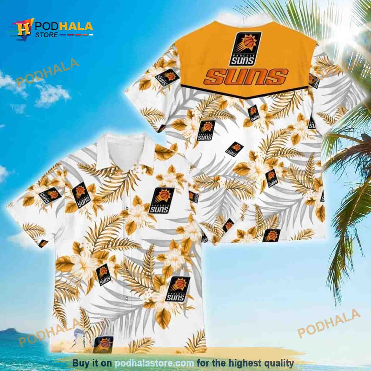 Phoenix Suns NBA Hawaiian Shirt Flower Pattern Beach Lovers Gift Phoenix Suns NBA Hawaiian Shirt Flower Pattern Beach Lovers Gift