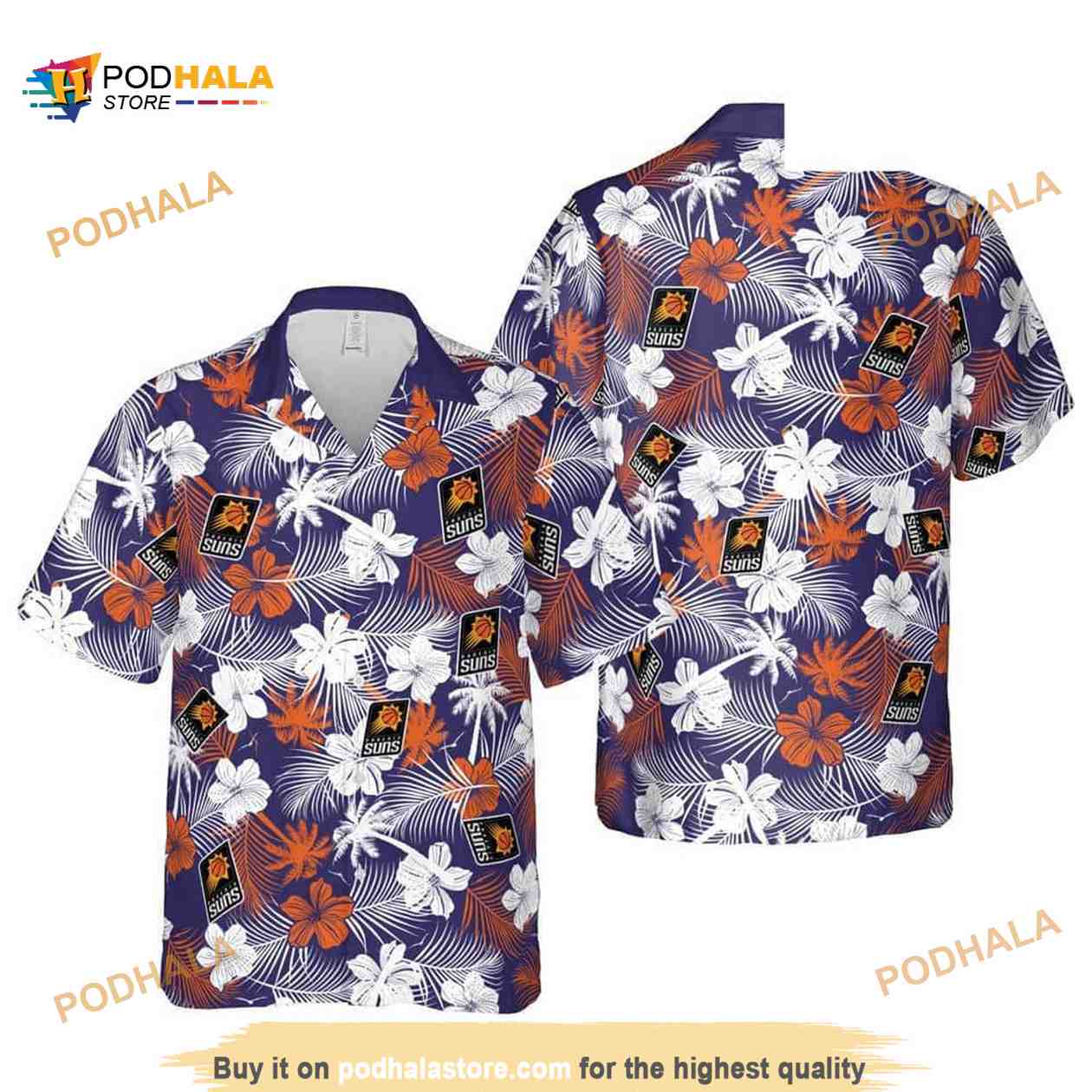 Phoenix Suns NBA Hawaiian Shirt Hibiscus Flower Gift For Beach Lovers Phoenix Suns NBA Hawaiian Shirt Hibiscus Flower Gift For Beach Lovers