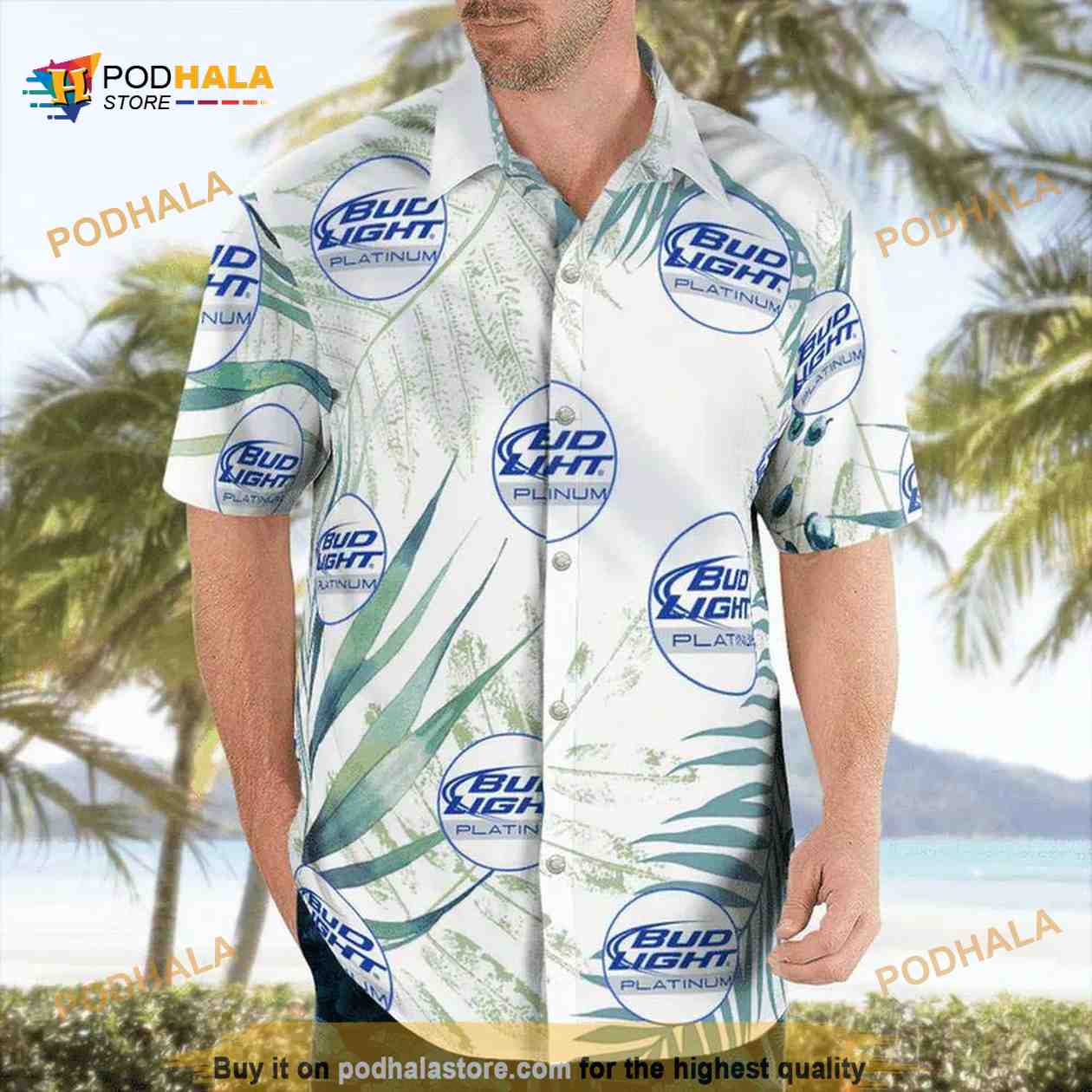 Platinum Bud Light Funny Hawaiian Shirt Gifts For Beer Drinkers Platinum Bud Light Funny Hawaiian Shirt Gifts For Beer Drinkers