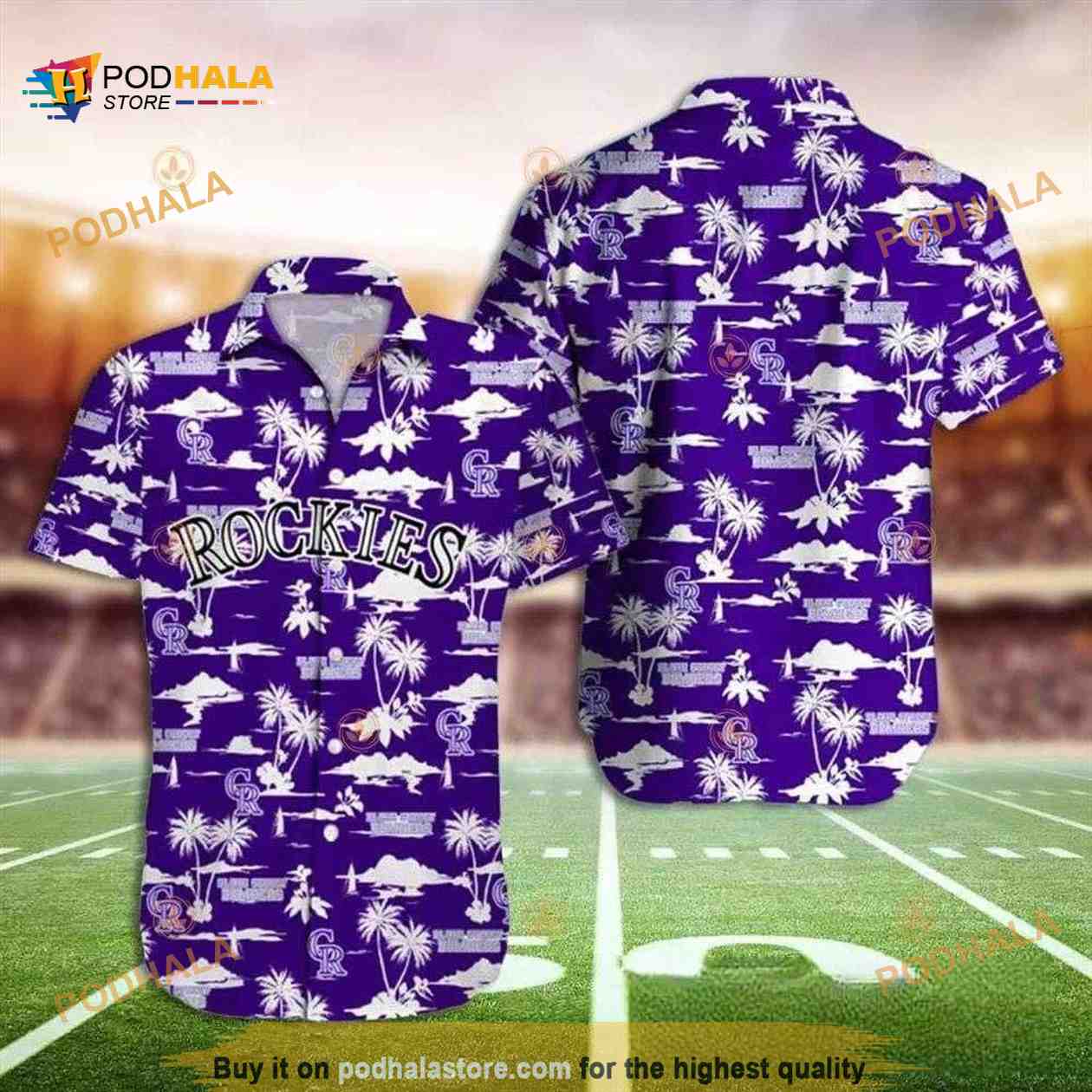 Purple Aloha MLB Colorado Rockies Funny Hawaiian Shirt Palm Islands Summer Lover Gift Purple Aloha MLB Colorado Rockies Funny Hawaiian Shirt Palm Islands Summer Lover Gift