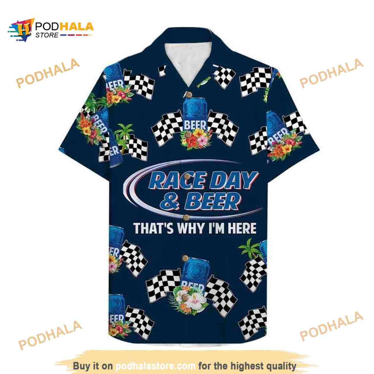 Race Day And Bud Light Beer Funny Hawaiian Shirt Tropical Flowers Race Day And Bud Light Beer Funny Hawaiian Shirt Tropical Flowers