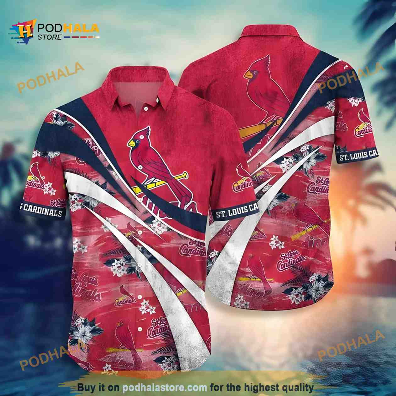 Red Aloha MLB St. Louis Cardinals Funny Hawaiian Shirt Best Beach Gift Red Aloha MLB St. Louis Cardinals Funny Hawaiian Shirt Best Beach Gift
