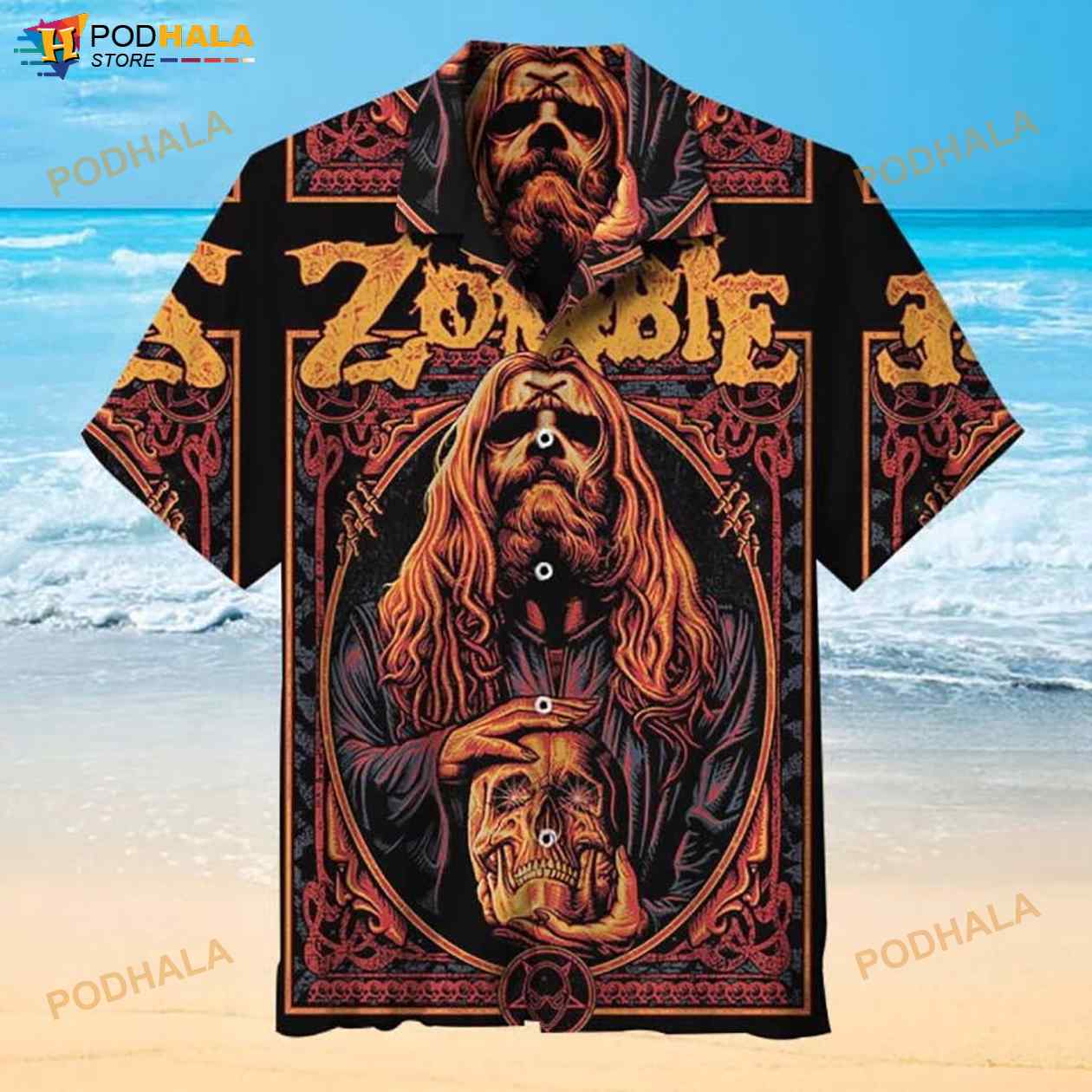 Rob Zombie 3D Funny Hawaiian Shirt Rob Zombie 3D Funny Hawaiian Shirt