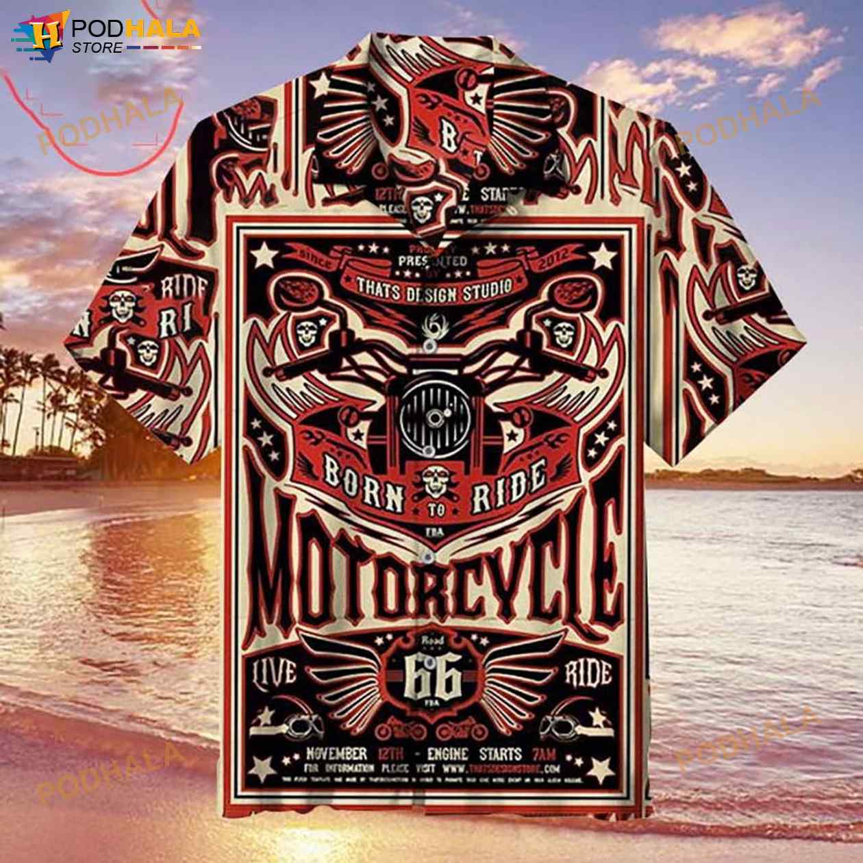Route 66 Universal 3D Funny Hawaiian Shirt Route 66 Universal 3D Funny Hawaiian Shirt