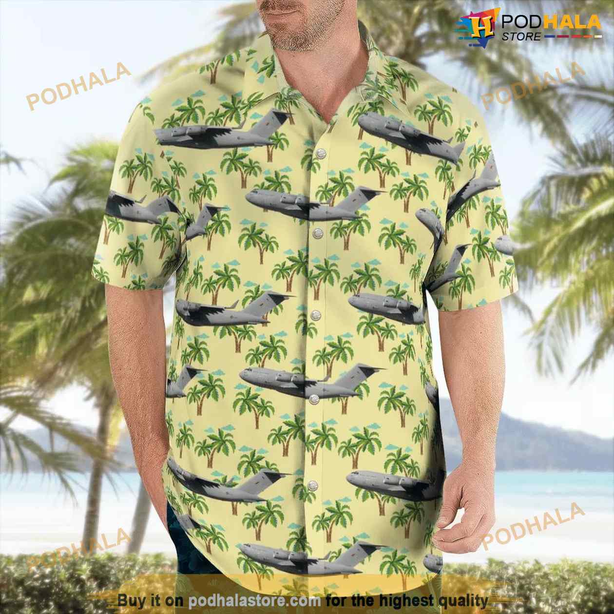 Royal Air Force Boeing C-17a Globemaster Iii Aloha Hawaiian Shirt Royal Air Force Boeing C-17a Globemaster Iii Aloha Hawaiian Shirt