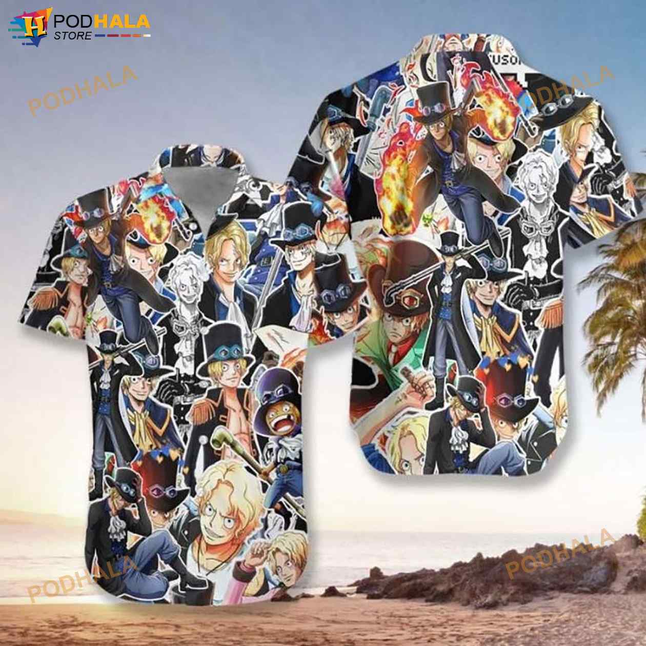 Sabo One Piece 3D Funny Hawaiian Shirt Sabo One Piece 3D Funny Hawaiian Shirt
