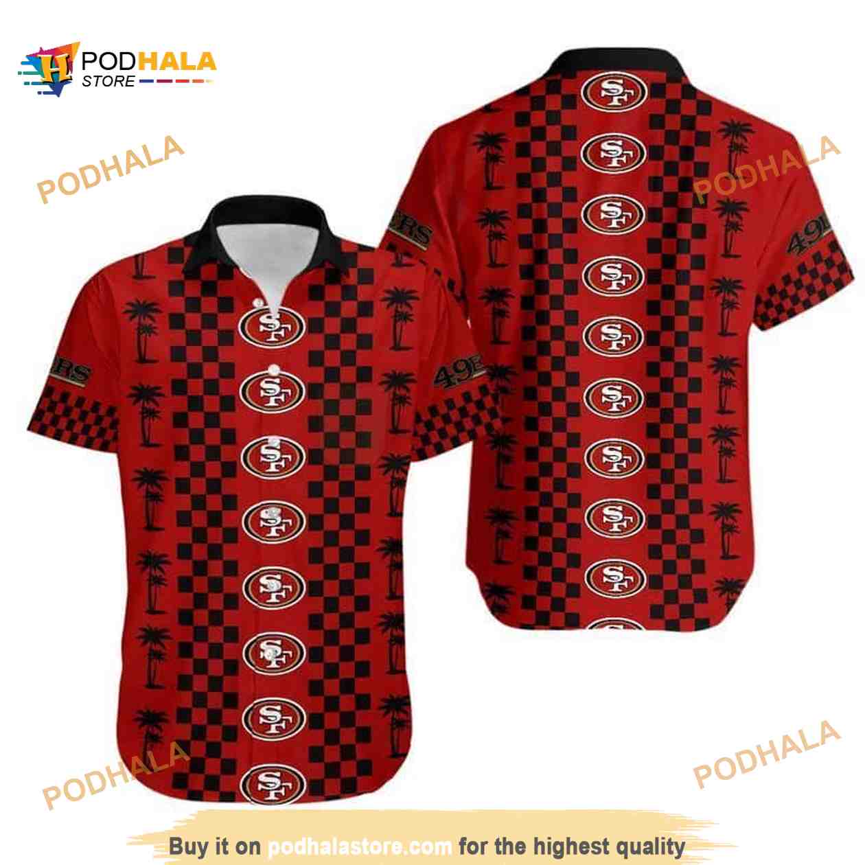 San Francisco 49ers Funny Hawaiian Shirt Coconut Trees Gift For NFL Fans San Francisco 49ers Funny Hawaiian Shirt Coconut Trees Gift For NFL Fans