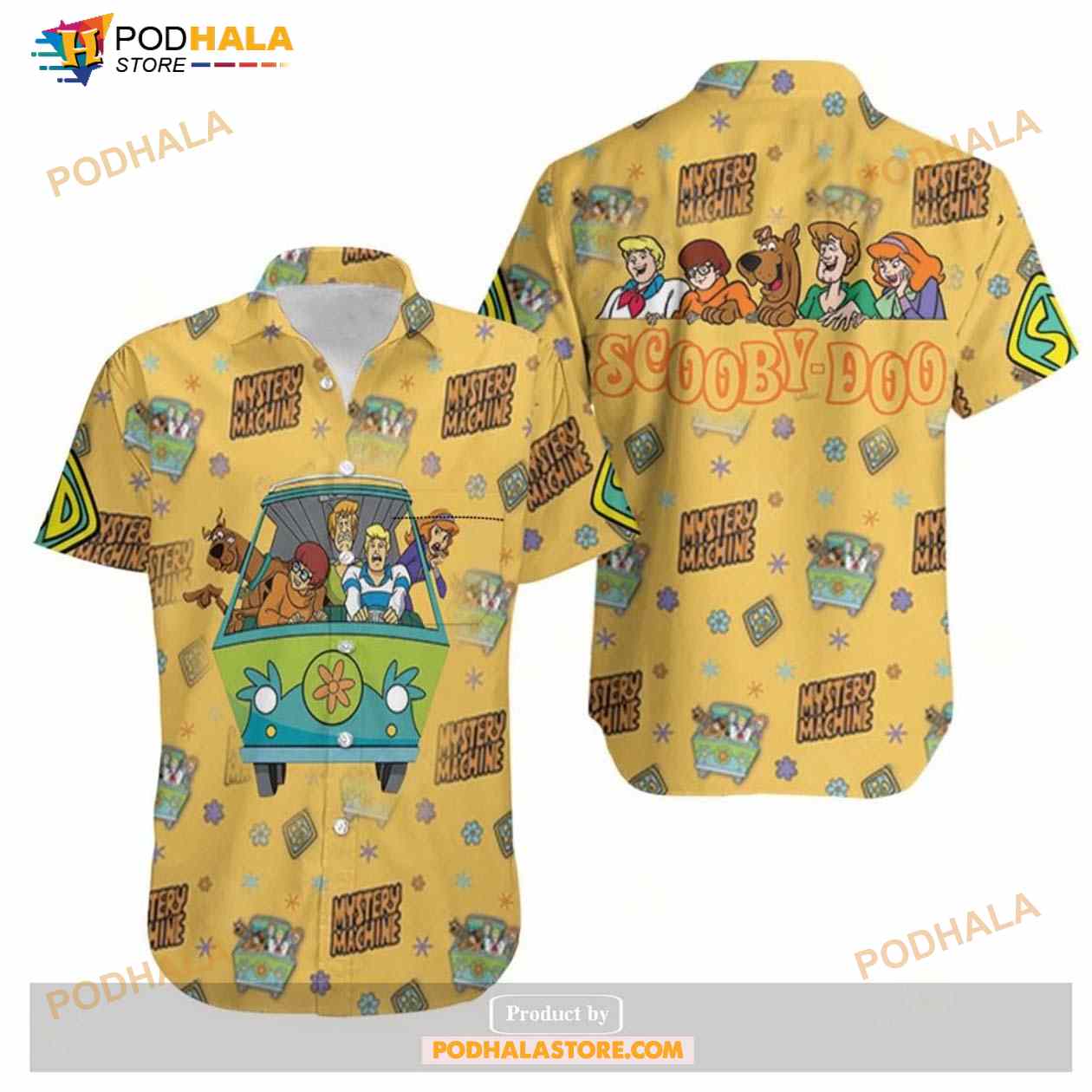 Scooby-Doo And Team Mystery Machine Funny Hawaiian Shirt Scooby-Doo And Team Mystery Machine Funny Hawaiian Shirt