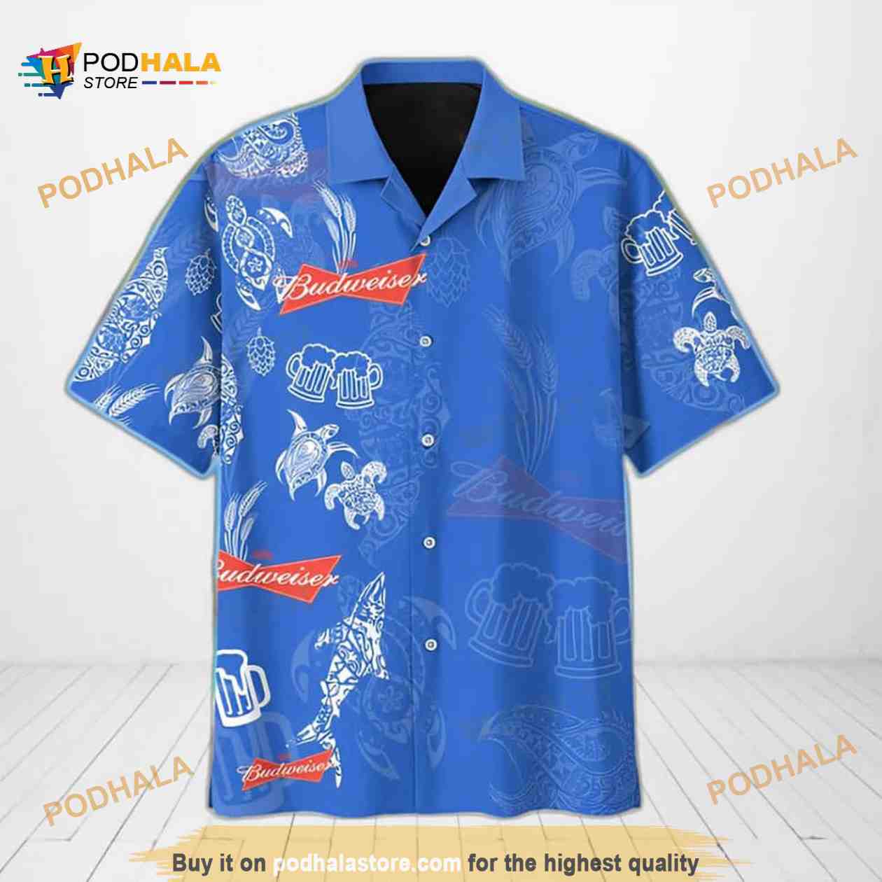 Sea Animals Budweiser Beer Funny Hawaiian Shirt Sea Animals Budweiser Beer Funny Hawaiian Shirt
