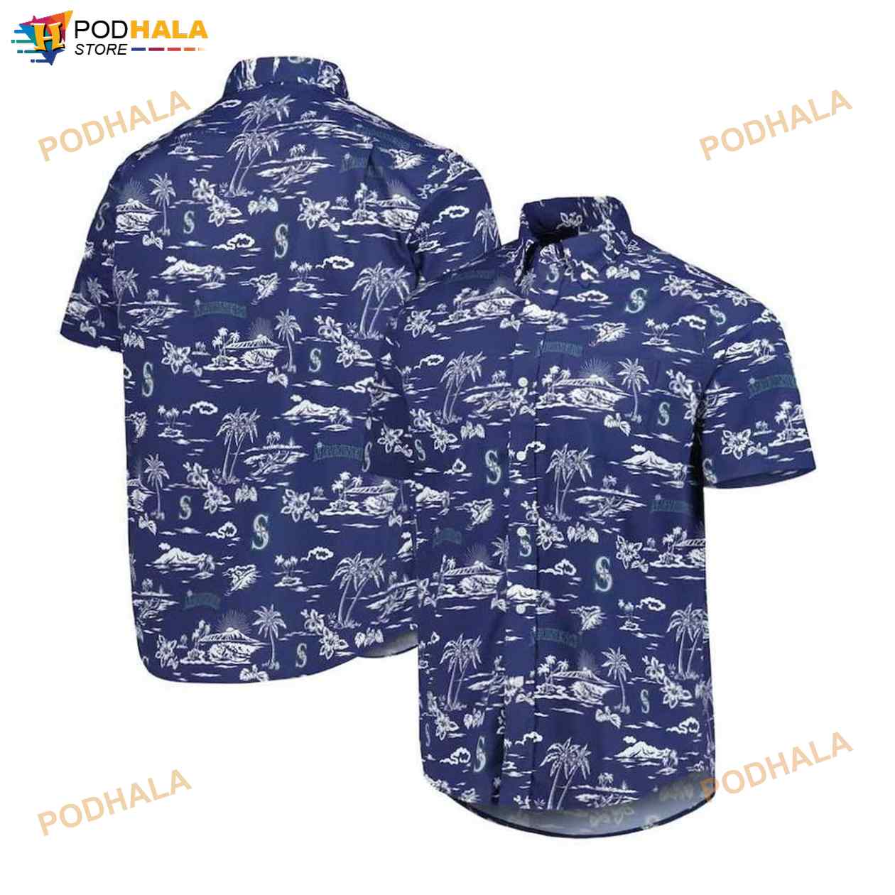 Seattle Mariners Navy Kekai Performance 3D Funny Hawaiian Shirt Seattle Mariners Navy Kekai Performance 3D Funny Hawaiian Shirt
