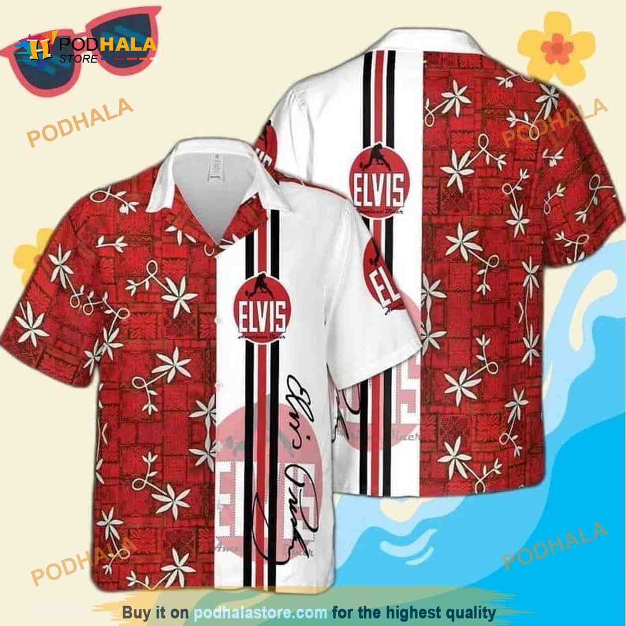 Signature The King Of Rock And Roll Elvis Presley Funny Hawaiian Shirt Signature The King Of Rock And Roll Elvis Presley Funny Hawaiian Shirt