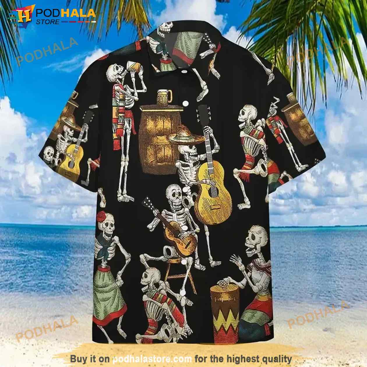 Skeleton Dancing Hawaiian Shirt Skeleton Dancing Hawaiian Shirt