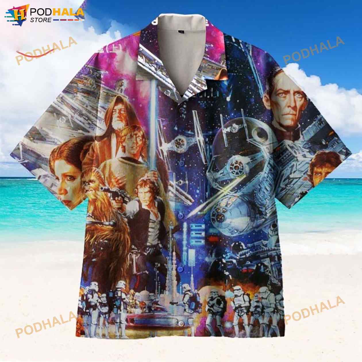 Star Wars Characters 3D Funny Hawaiian Shirt Star Wars Characters 3D Funny Hawaiian Shirt