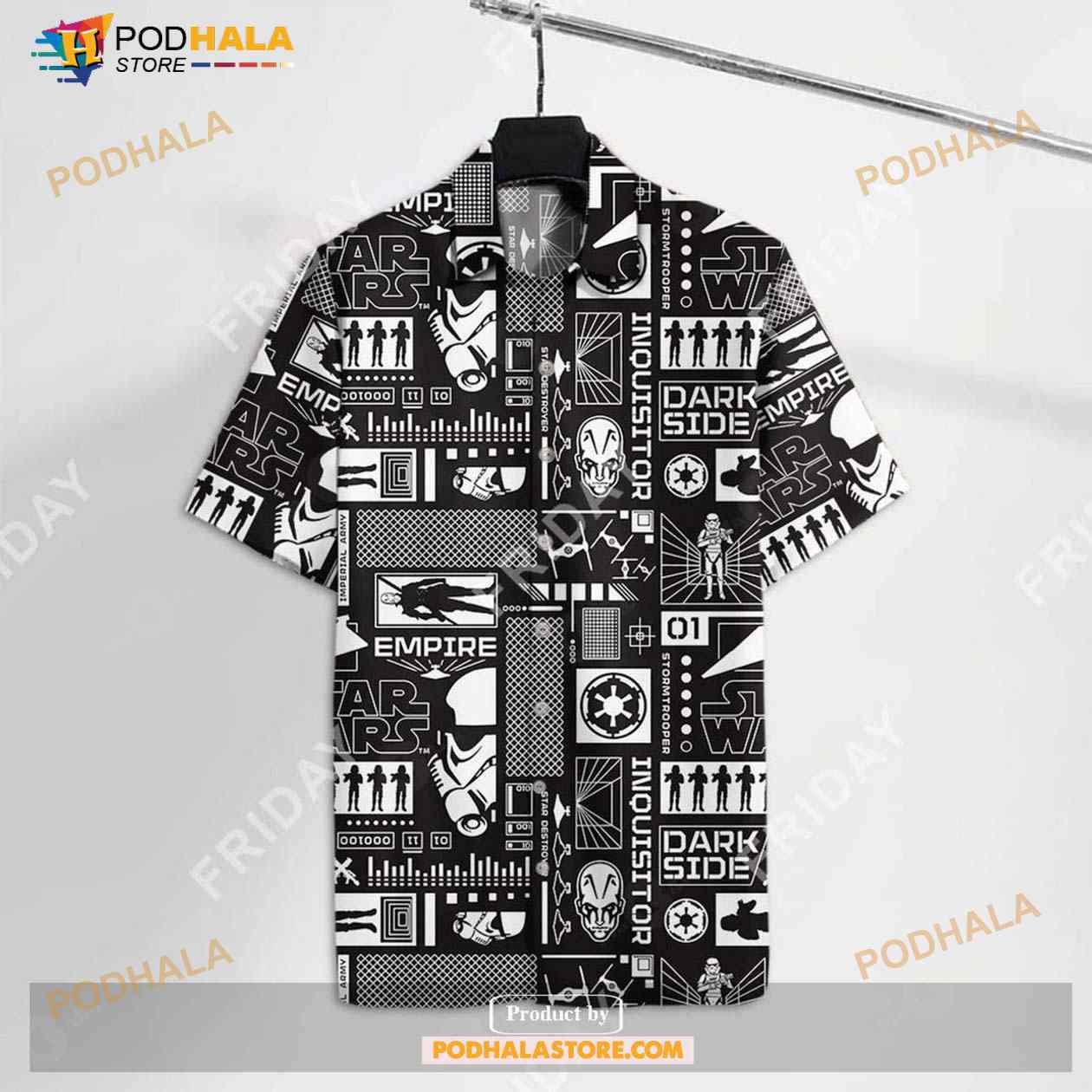 Sw Black And White Pattern Amazing Sw Funny Hawaiian Shirt Sw Black And White Pattern Amazing Sw Funny Hawaiian Shirt