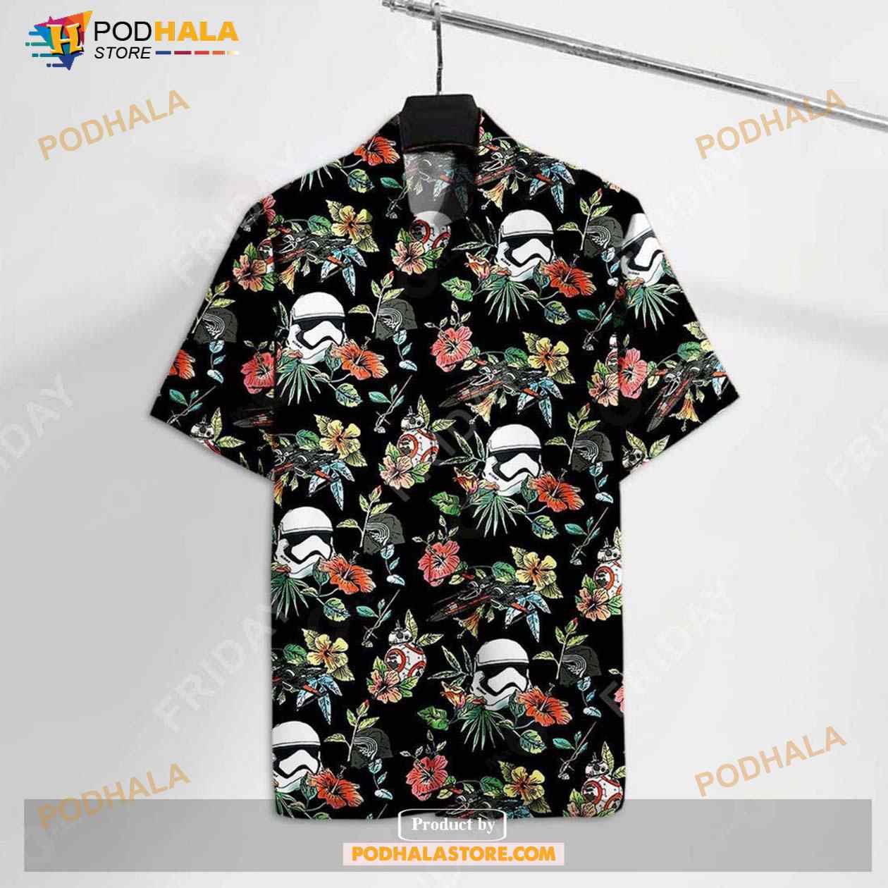 Sw Stormtrp Helmets And Droid 2023 Funny Hawaiian Shirt Sw Stormtrp Helmets And Droid 2023 Funny Hawaiian Shirt