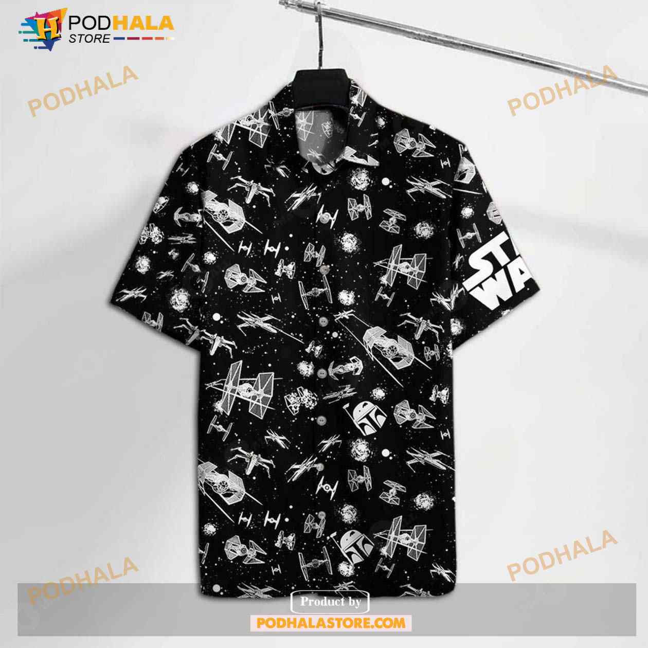 Sw Sw Starfighters Black Cool Amazing Sw Funny Hawaiian Shirt Sw Sw Starfighters Black Cool Amazing Sw Funny Hawaiian Shirt