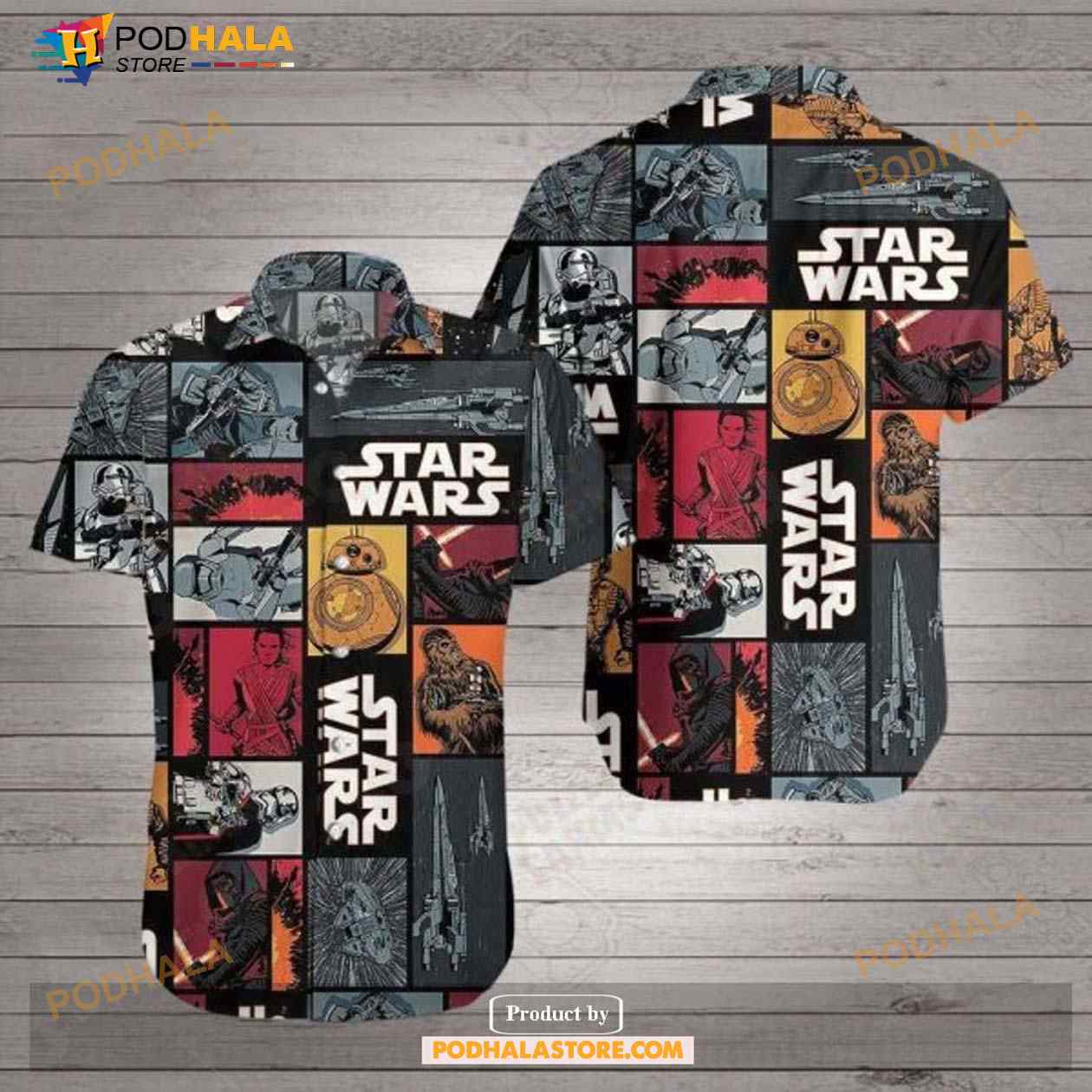 Sw Sw Stormtrooper Bb8 Darth Vader Pattern Grey Funny Hawaiian Shirt Sw Sw Stormtrooper Bb8 Darth Vader Pattern Grey Funny Hawaiian Shirt