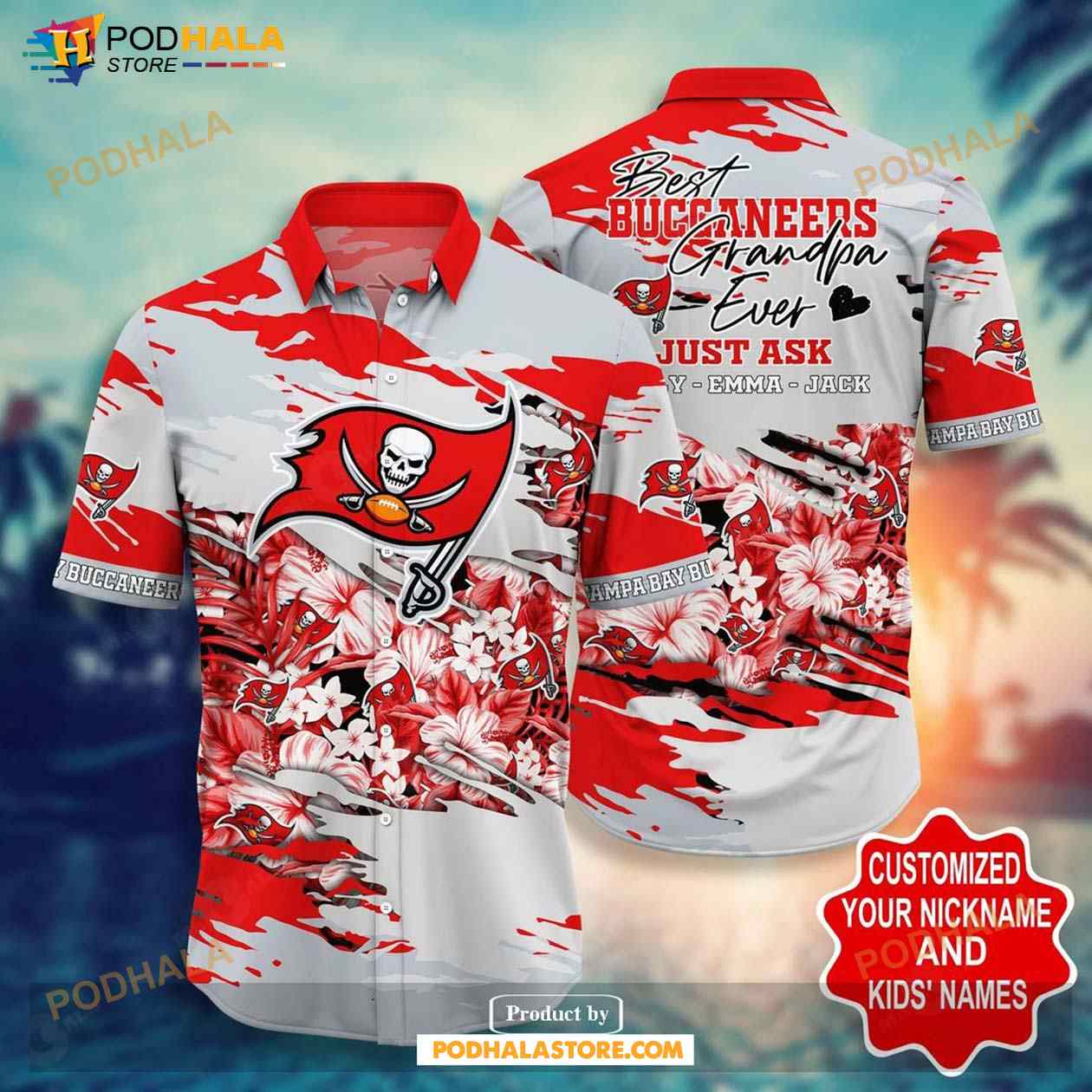 Tampa Bay Buccaneers Pesonalized Hawaii Shirt Summer Collection Tampa Bay Buccaneers Pesonalized Hawaii Shirt Summer Collection