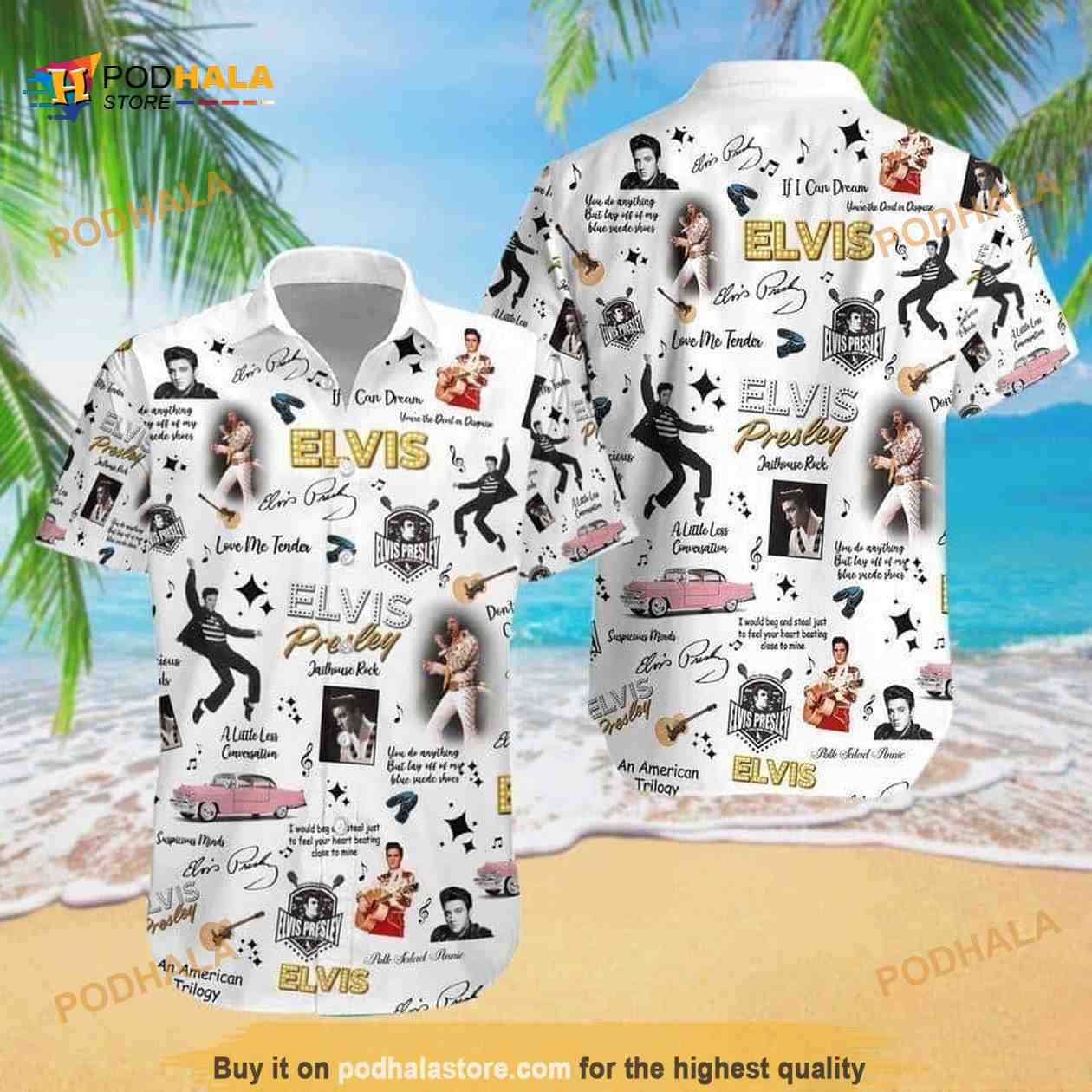 The King Elvis Presley Hawaiian Shirt Gift For Music Fans The King Elvis Presley Hawaiian Shirt Gift For Music Fans