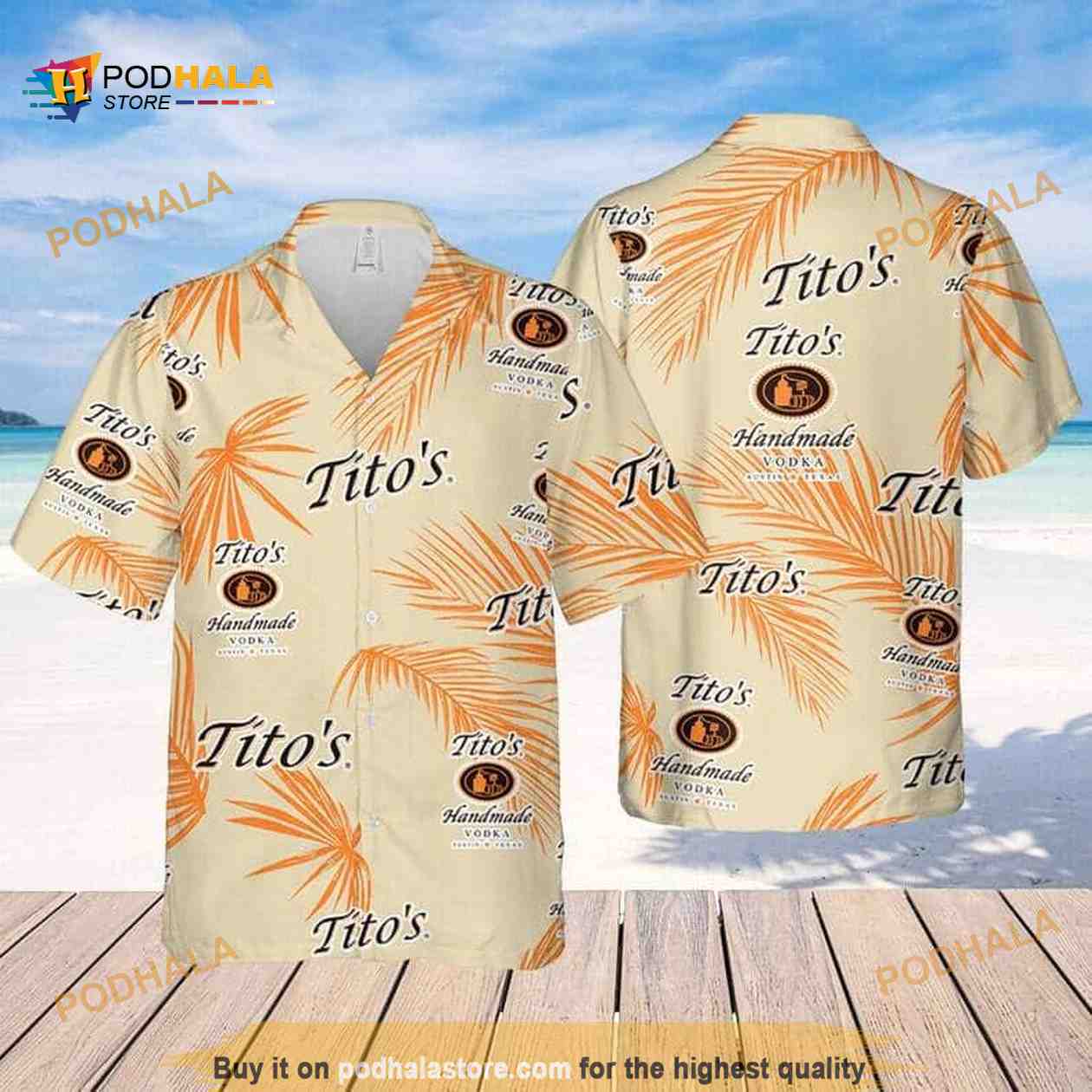 Tito’s Funny Hawaiian Shirt Palm Leaves Pattern Vodka Lovers Gift Tito’s Funny Hawaiian Shirt Palm Leaves Pattern Vodka Lovers Gift