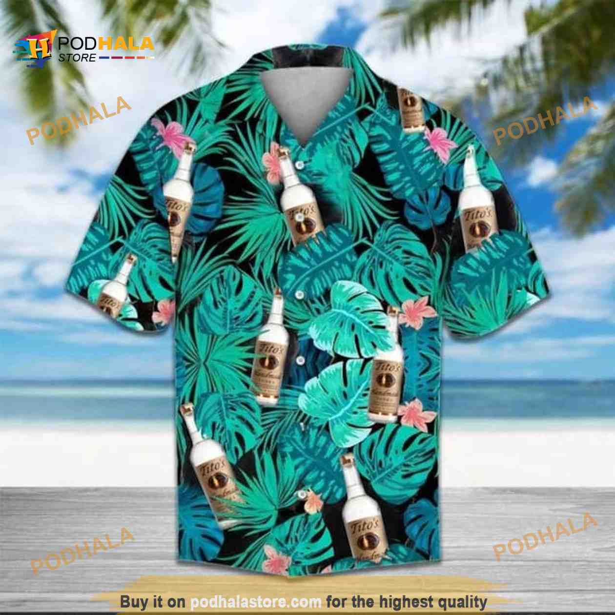 Tito’s Funny Hawaiian Shirt Tropical Palm Leaves Tito’s Funny Hawaiian Shirt Tropical Palm Leaves