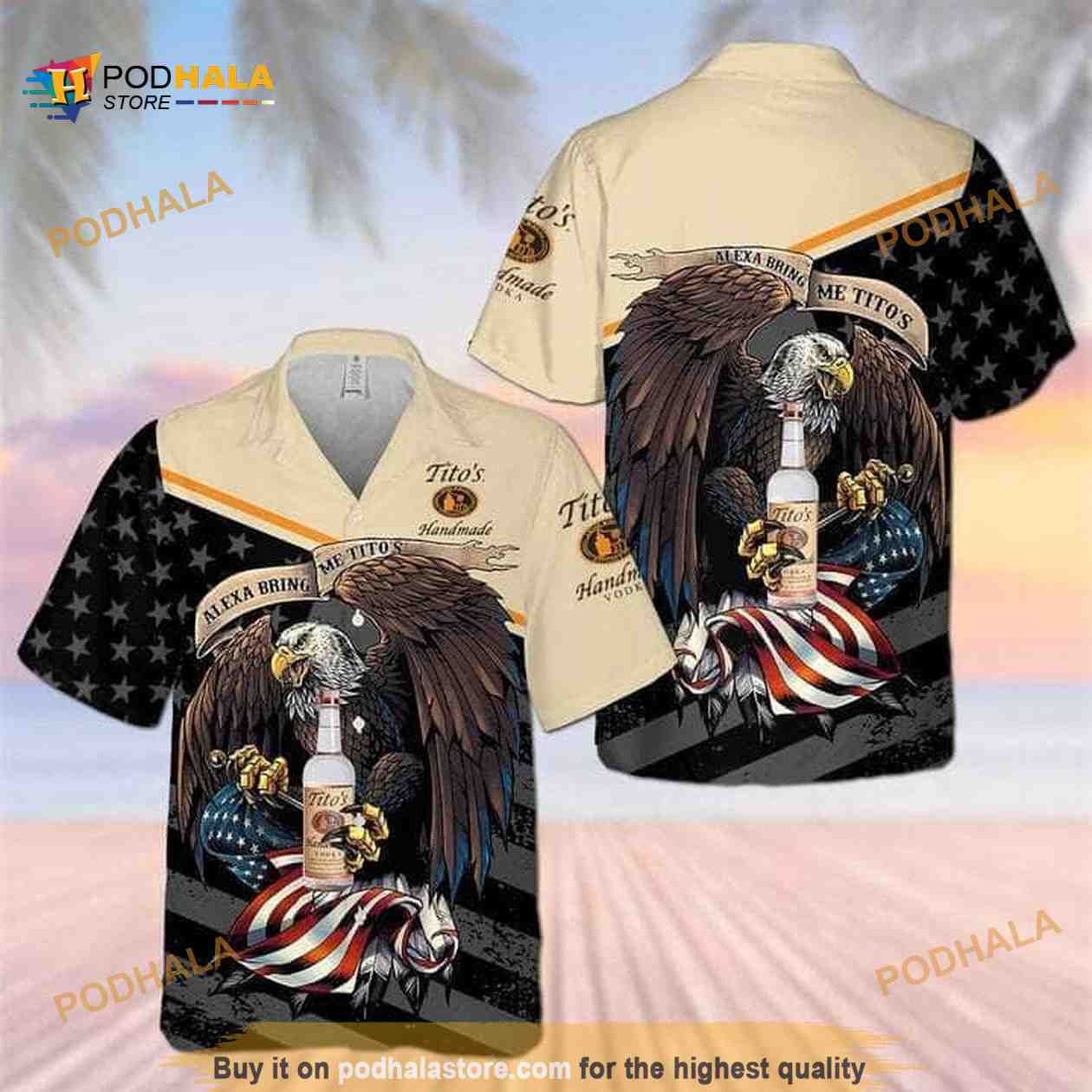 Tito’s Handmade Vodka Eagle Funny Hawaiian Shirt Beach Lovers Gift Tito’s Handmade Vodka Eagle Funny Hawaiian Shirt Beach Lovers Gift