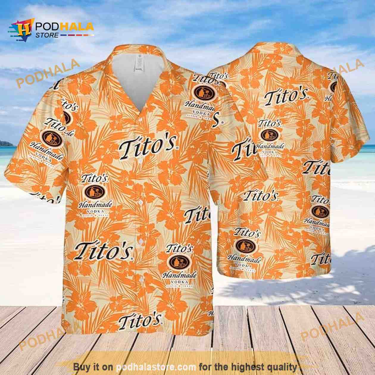 Tito’s Vodka Funny Hawaiian Shirt Tropical Flower Pattern Gift For Beach Lovers Tito’s Vodka Funny Hawaiian Shirt Tropical Flower Pattern Gift For Beach Lovers
