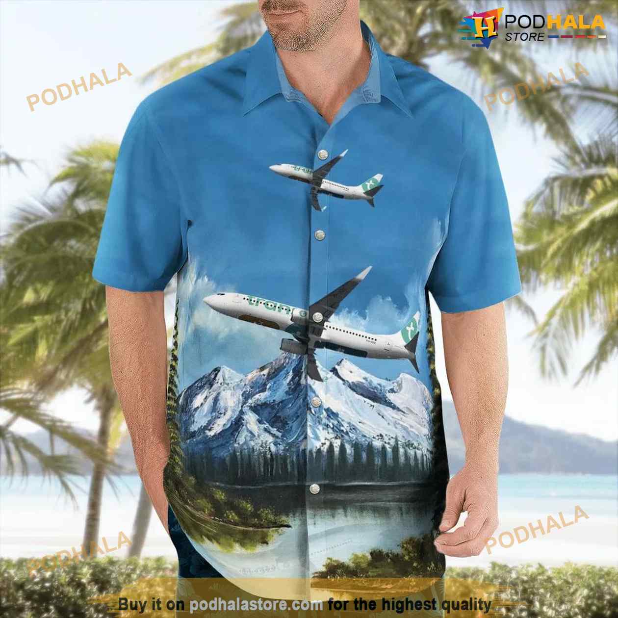 Transavia Boeing 737-800 Hawaiian Shirt For Men And Women Transavia Boeing 737-800 Hawaiian Shirt For Men And Women