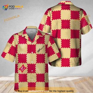 Trendy Gingham Miller High Life Beer Funny Hawaiian Shirt