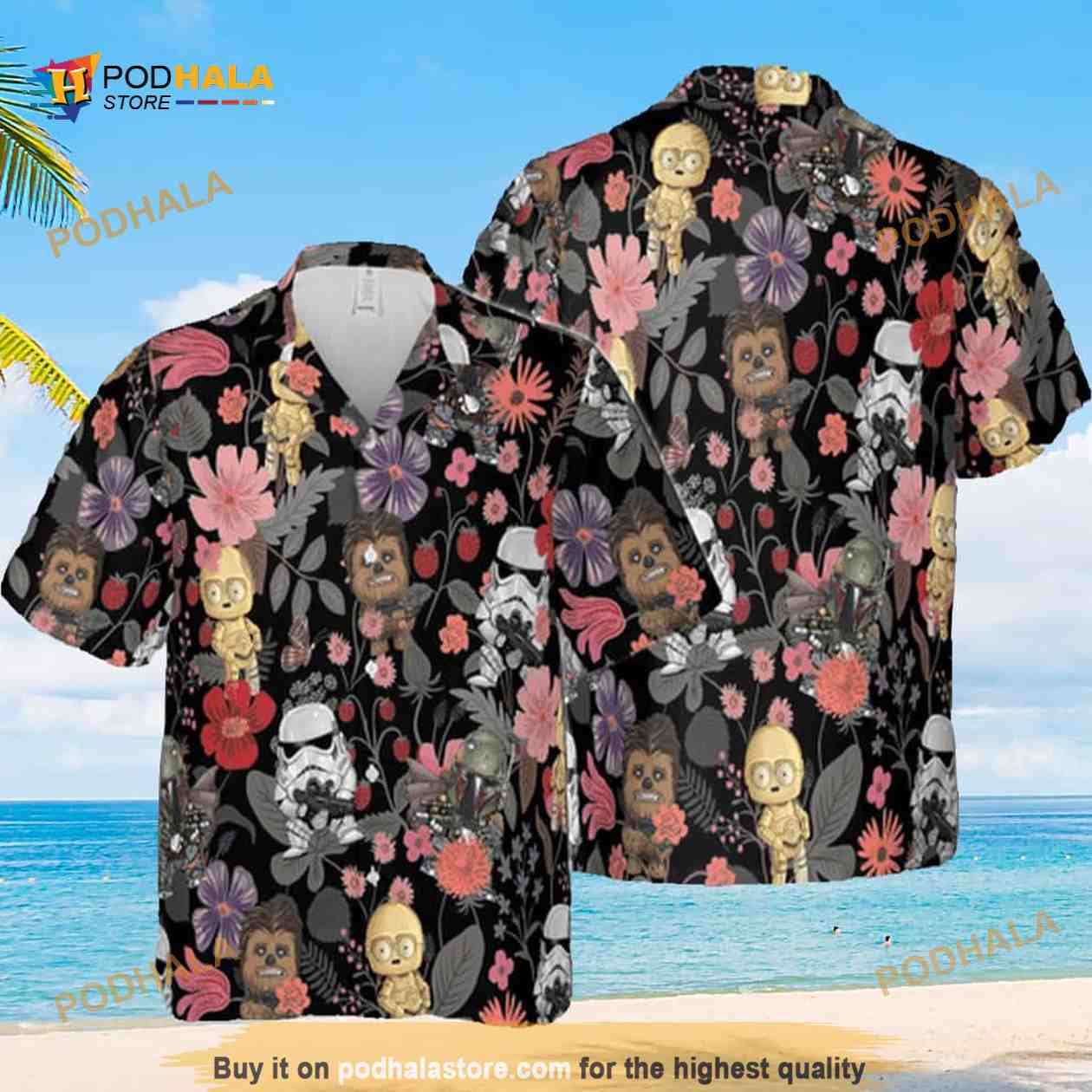 Trooper Star Wars Funny Hawaiian Shirts Flower Pattern Aloha Gift For Beach Trip Trooper Star Wars Funny Hawaiian Shirts Flower Pattern Aloha Gift For Beach Trip