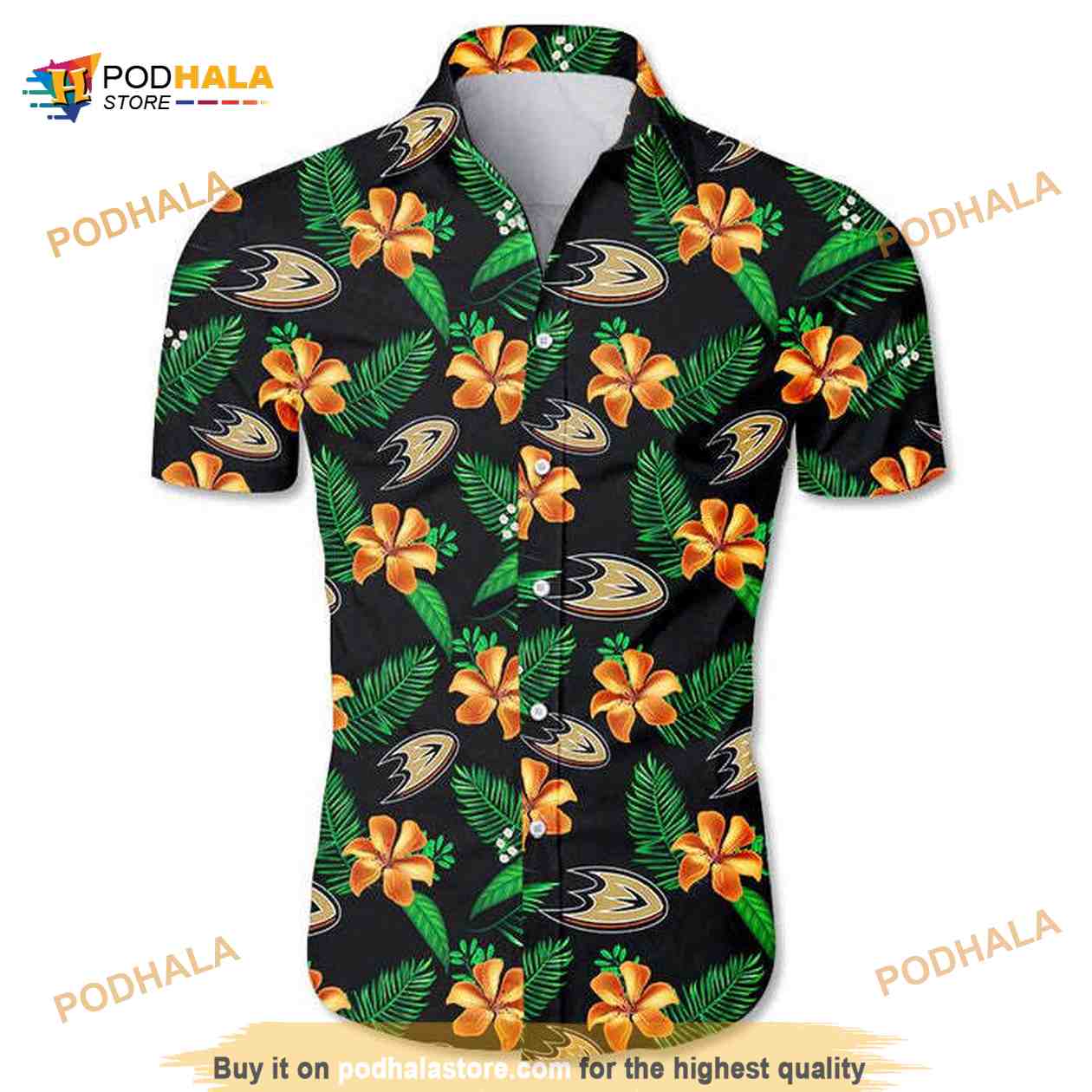 Tropical Flora Anaheim Ducks Funny Hawaiian Shirt For Hockey Lovers Tropical Flora Anaheim Ducks Funny Hawaiian Shirt For Hockey Lovers