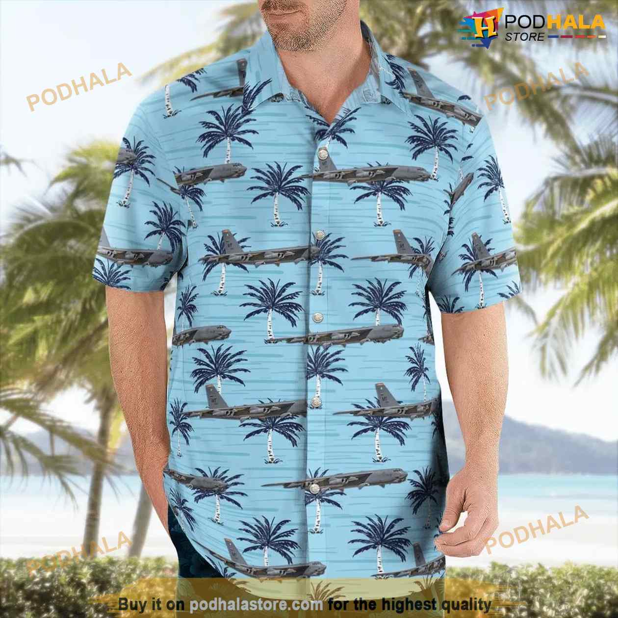 US Air Force 5th Bomb Wing Boeing B-52 Stratofortress Hawaiian Shirt US Air Force 5th Bomb Wing Boeing B-52 Stratofortress Hawaiian Shirt