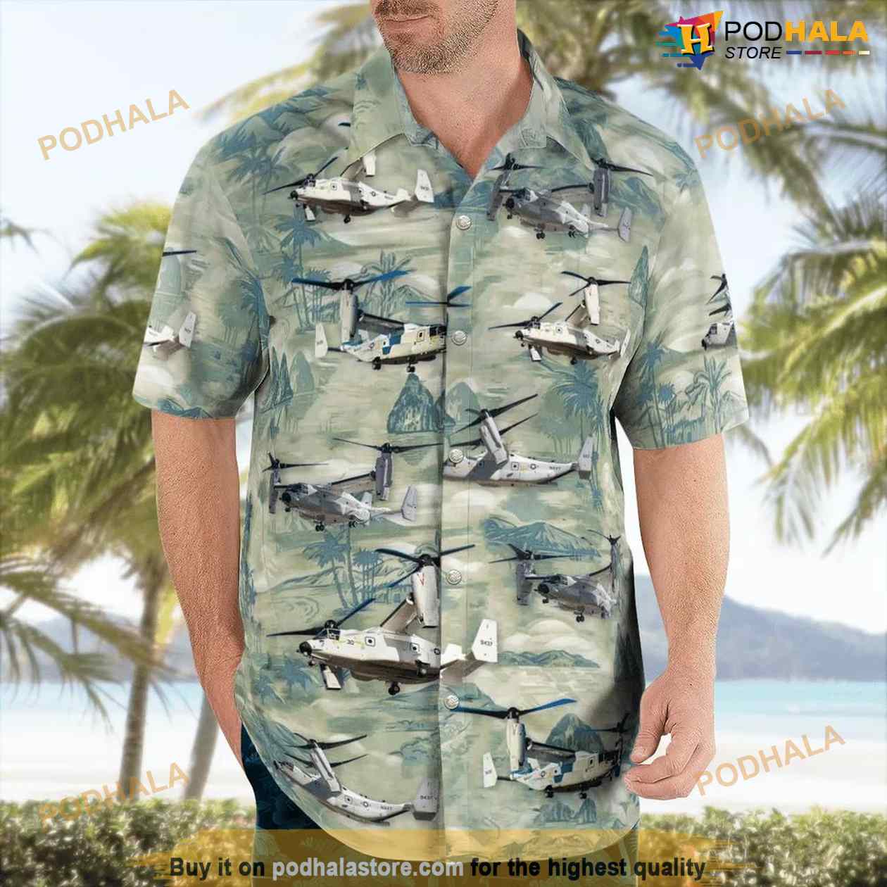 US Navy Boeing Cmv-22b Osprey Hawaiian Shirt US Navy Boeing Cmv-22b Osprey Hawaiian Shirt