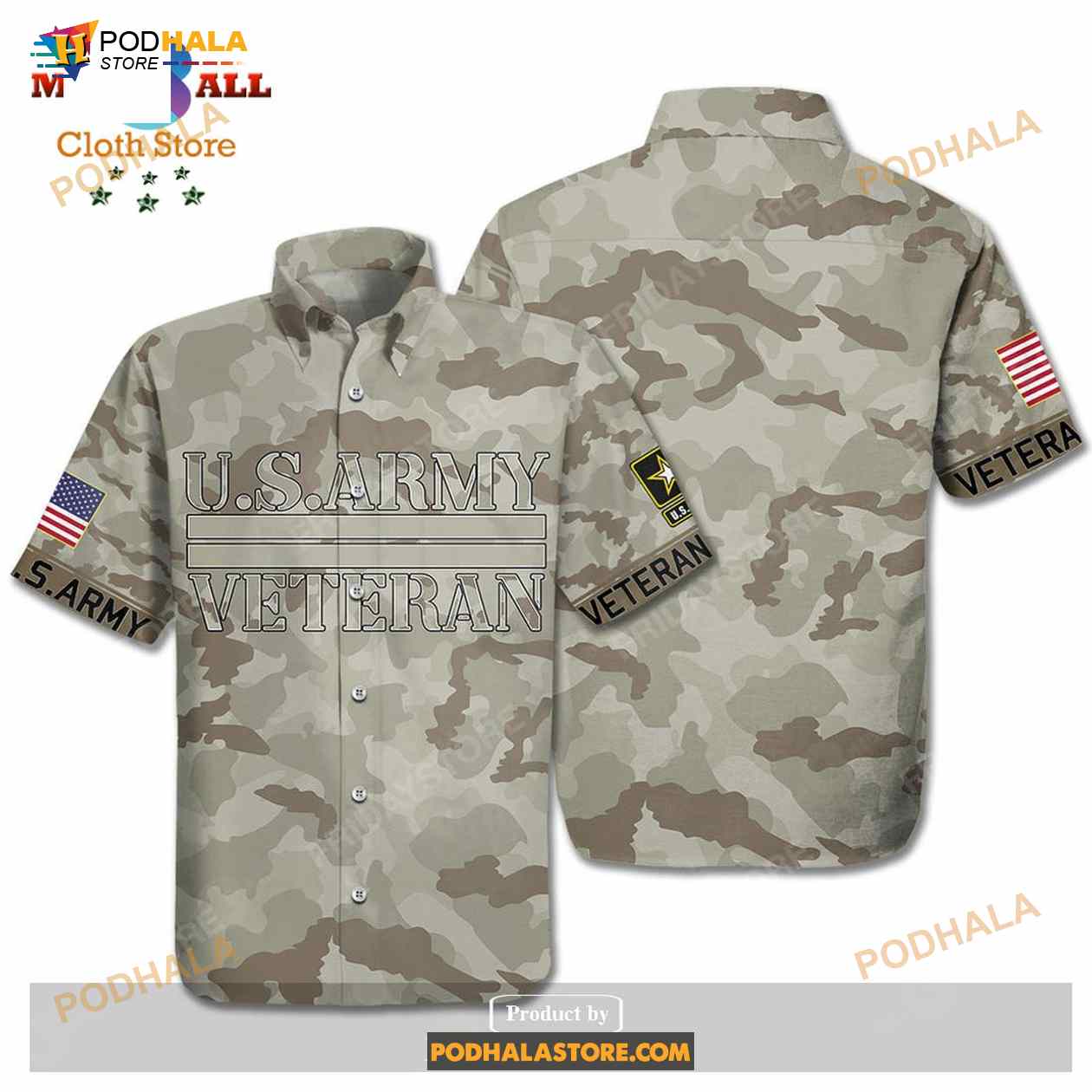 Veteran US Army Uniform Aloha Unisex Full Size Funny Hawaiian Shirt Veteran US Army Uniform Aloha Unisex Full Size Funny Hawaiian Shirt