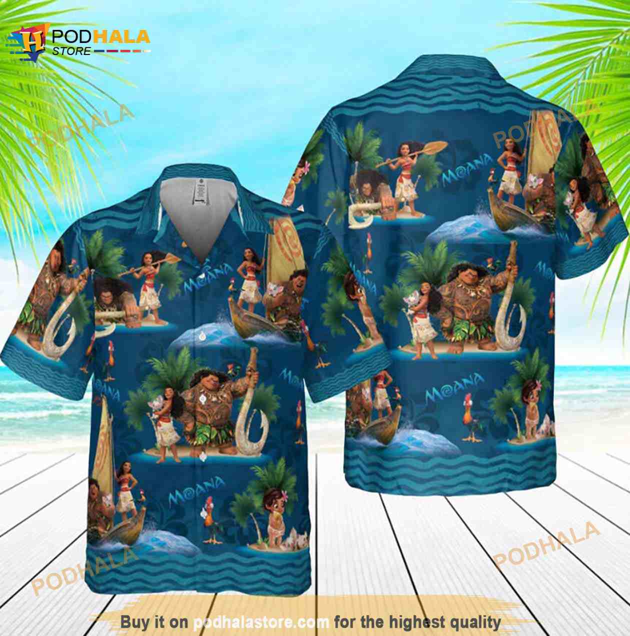 Vintage Moana And Maui Disney Funny Hawaiian Shirt Vintage Moana And Maui Disney Funny Hawaiian Shirt