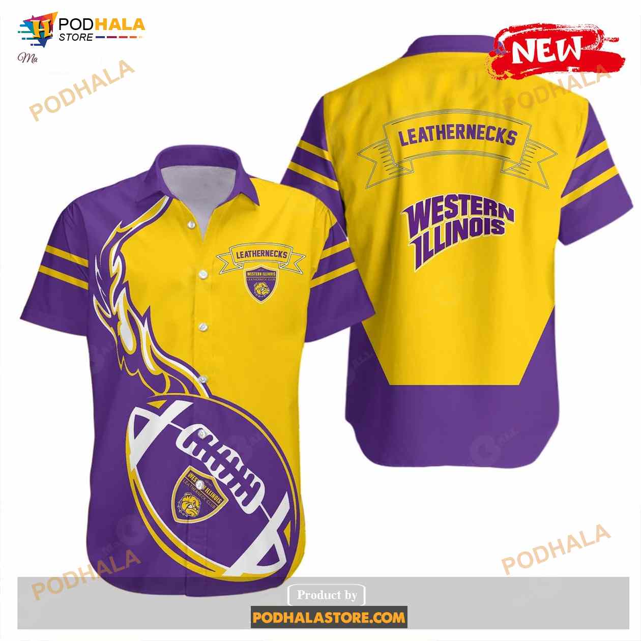 Western Illinois Leathernecks NCAA Flame Ball Funny Hawaiian Shirt Western Illinois Leathernecks NCAA Flame Ball Funny Hawaiian Shirt