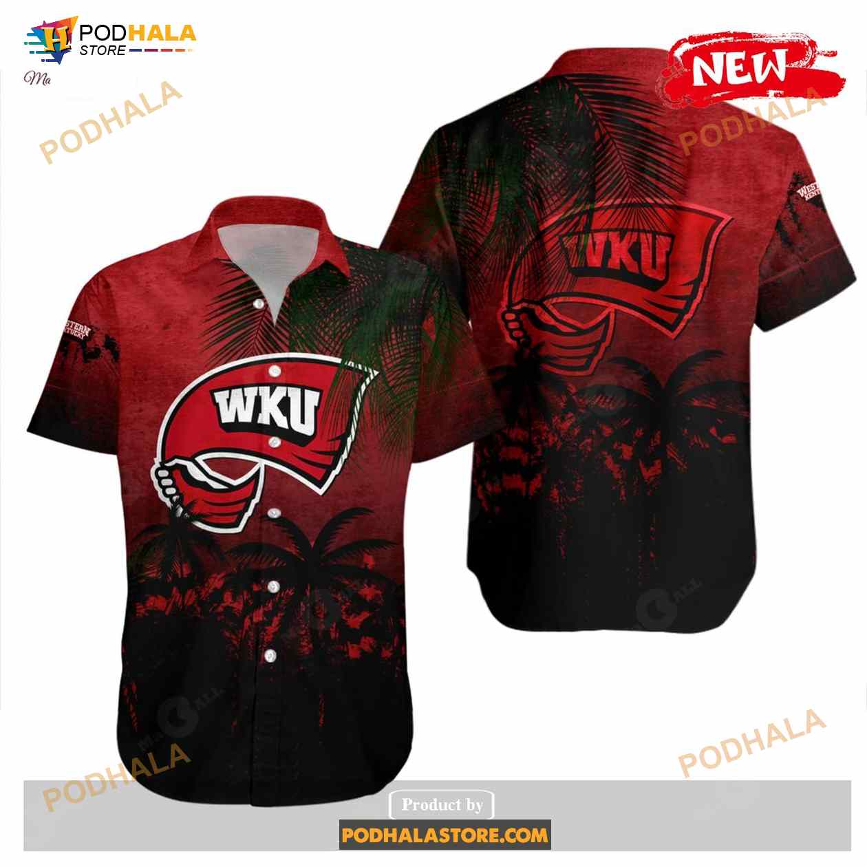 Western Kentucky Hilltoppers NCAA Coconut Tree Tropical Grunge Funny Hawaiian Shirt Western Kentucky Hilltoppers NCAA Coconut Tree Tropical Grunge Funny Hawaiian Shirt