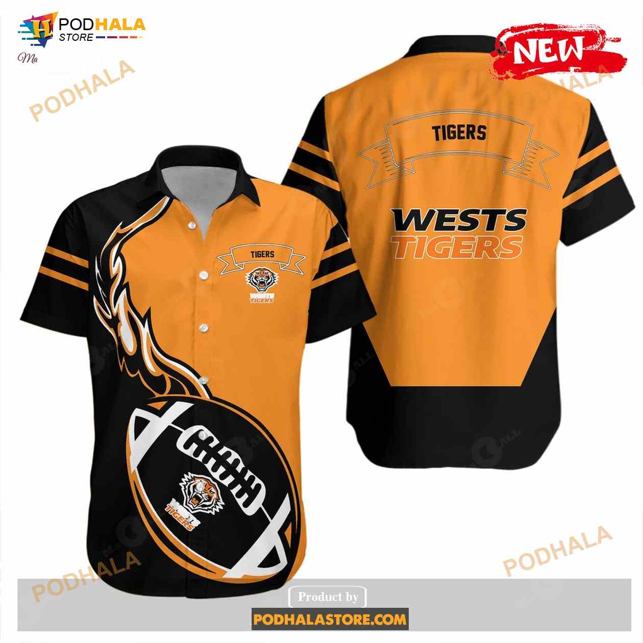 Wests Tigers NCAA Flame Ball Wests Tigers NCAA Flame Ball