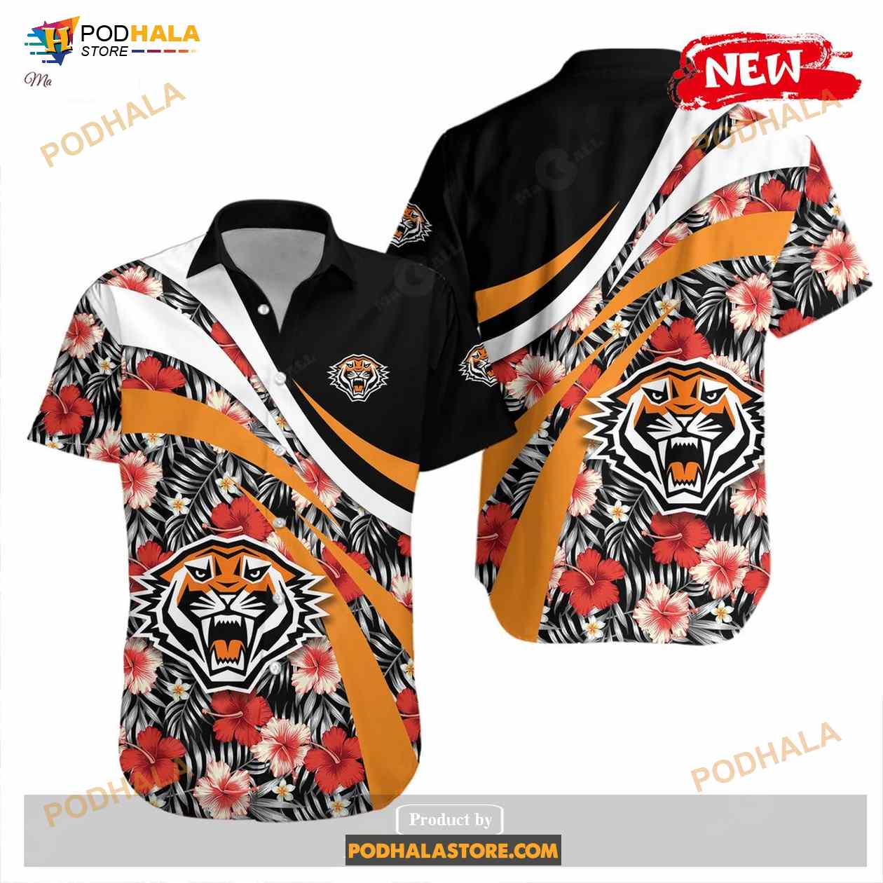 Wests Tigers NCAA Hibiscus Sport Style Wests Tigers NCAA Hibiscus Sport Style