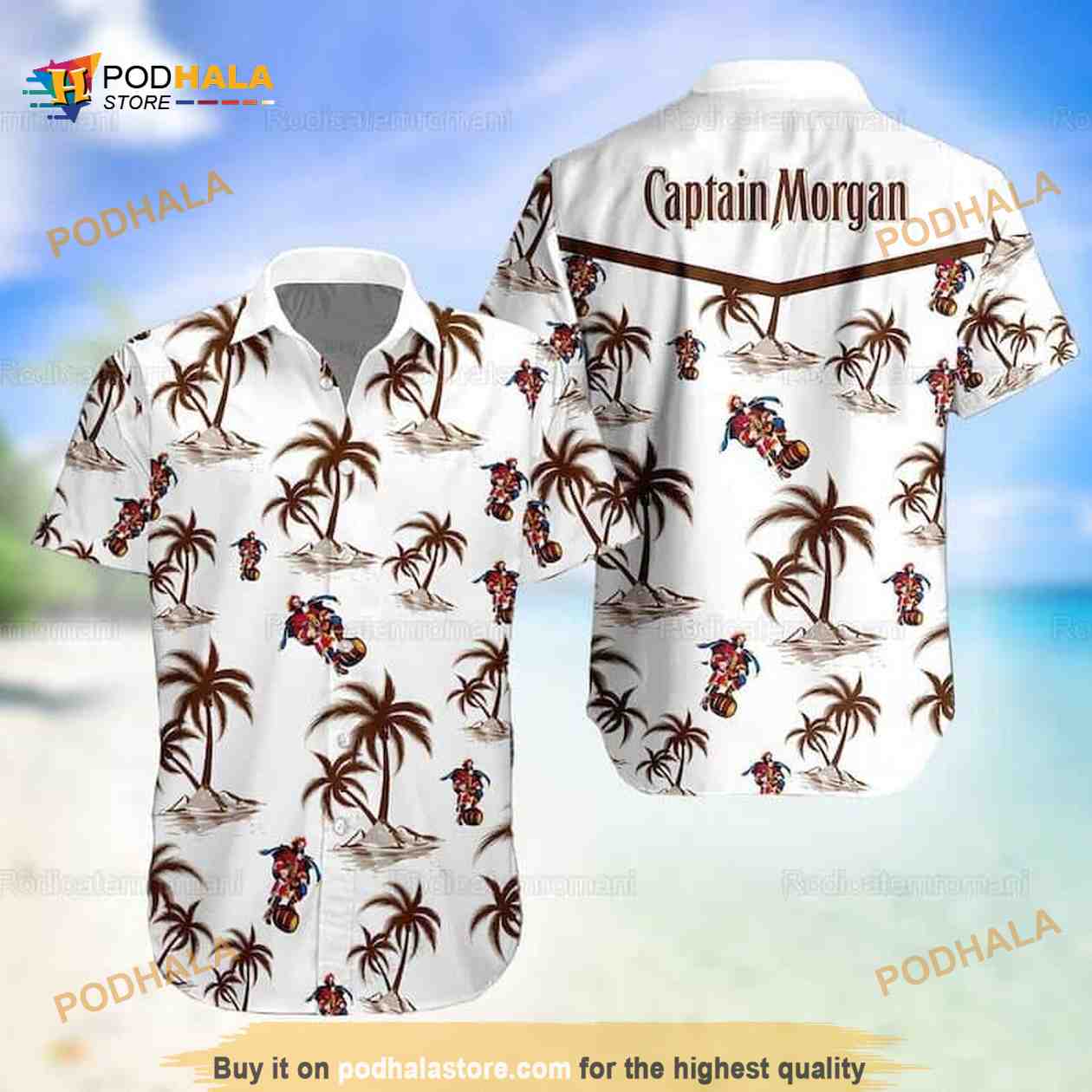 White Aloha Captain Morgan Funny Hawaiian Shirt Beach Gift For Friend White Aloha Captain Morgan Funny Hawaiian Shirt Beach Gift For Friend