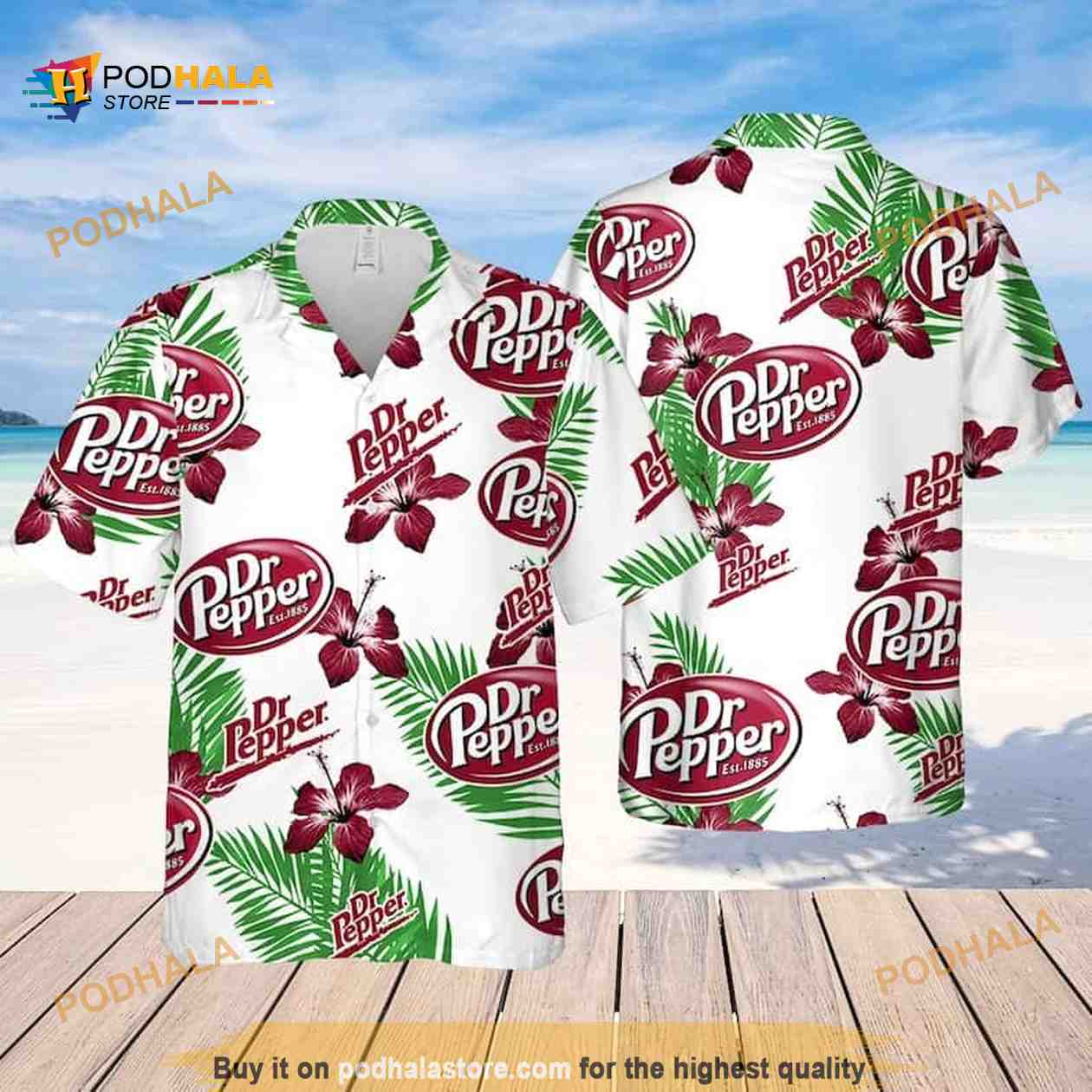 White Aloha Dr.Pepper Funny Hawaiian Shirt Hibiscus Flower Beach Lovers Gift White Aloha Dr.Pepper Funny Hawaiian Shirt Hibiscus Flower Beach Lovers Gift