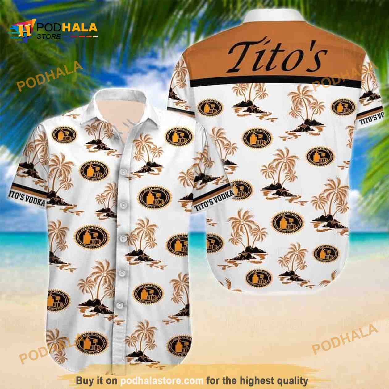 White Aloha Tito’s Vodka Funny Hawaiian Shirt Island Pattern Trendy Summer Gift White Aloha Tito’s Vodka Funny Hawaiian Shirt Island Pattern Trendy Summer Gift