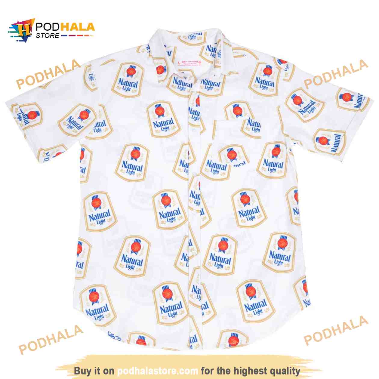 White Natural Light Funny Hawaiian Shirt Beer Lovers Gift White Natural Light Funny Hawaiian Shirt Beer Lovers Gift